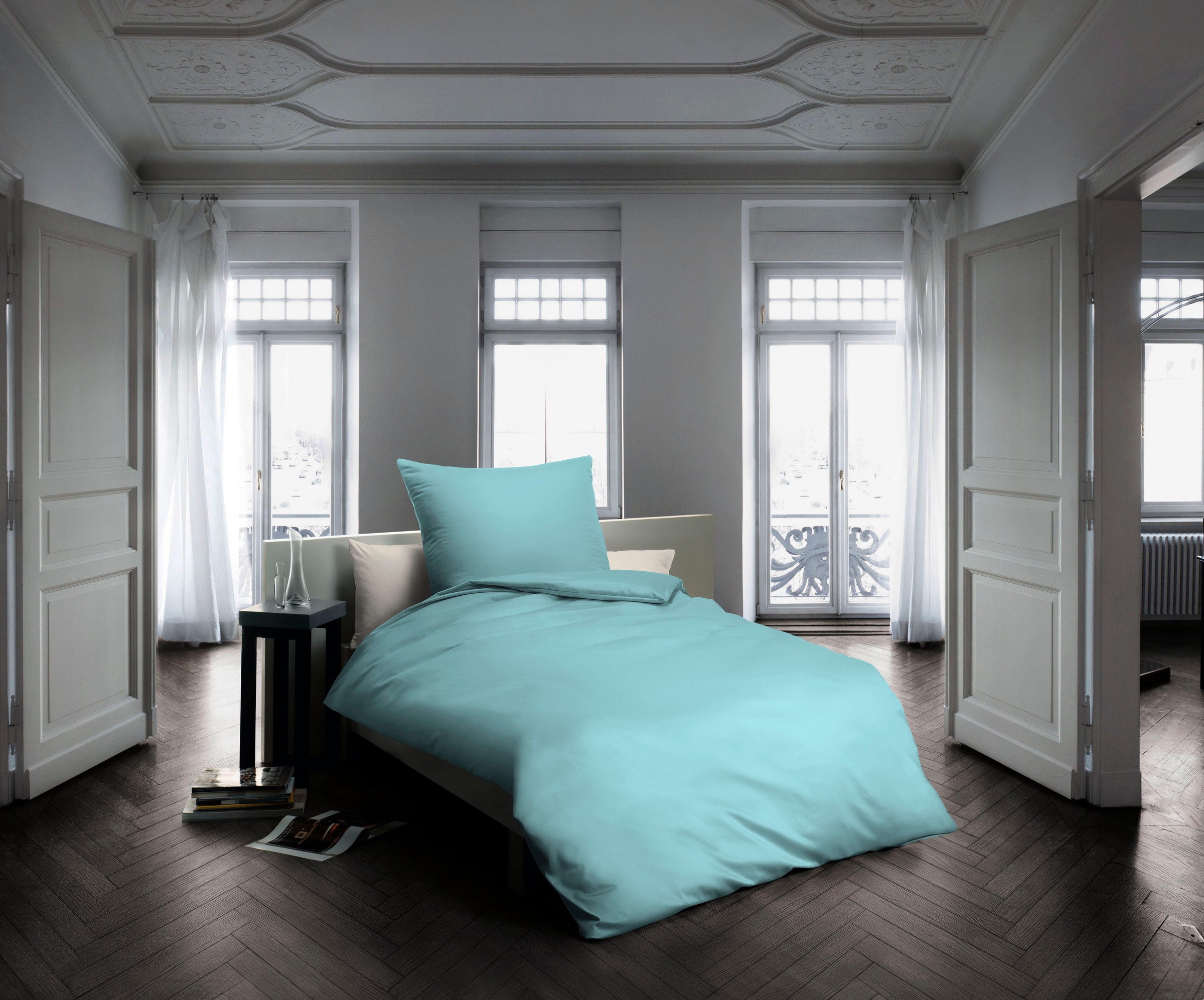 fleuresse Bettwäsche »Colours in 135x200, 155x220 oder 200x200 cm« 2 Stk. Bettwäsche aus 100% Baumwolle, uni, mit Reißverschluss