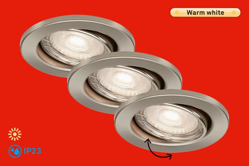 Briloner Leuchten LED Einbauleuchte »STEN«, 3er-Set, inkl. LED Leuchtmittel günstig online kaufen