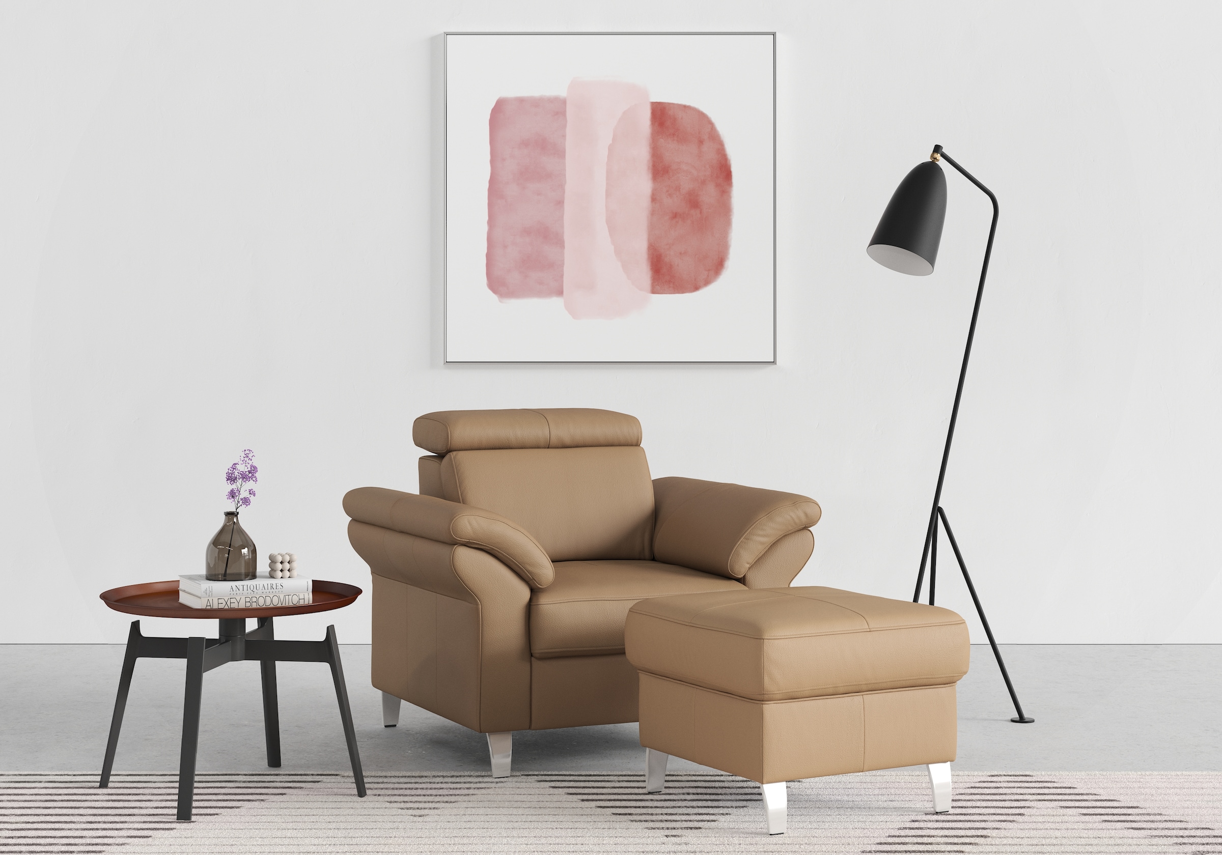 sit&more Sessel »Arngast«, inklusive Federkern und Kopfteilverstellung