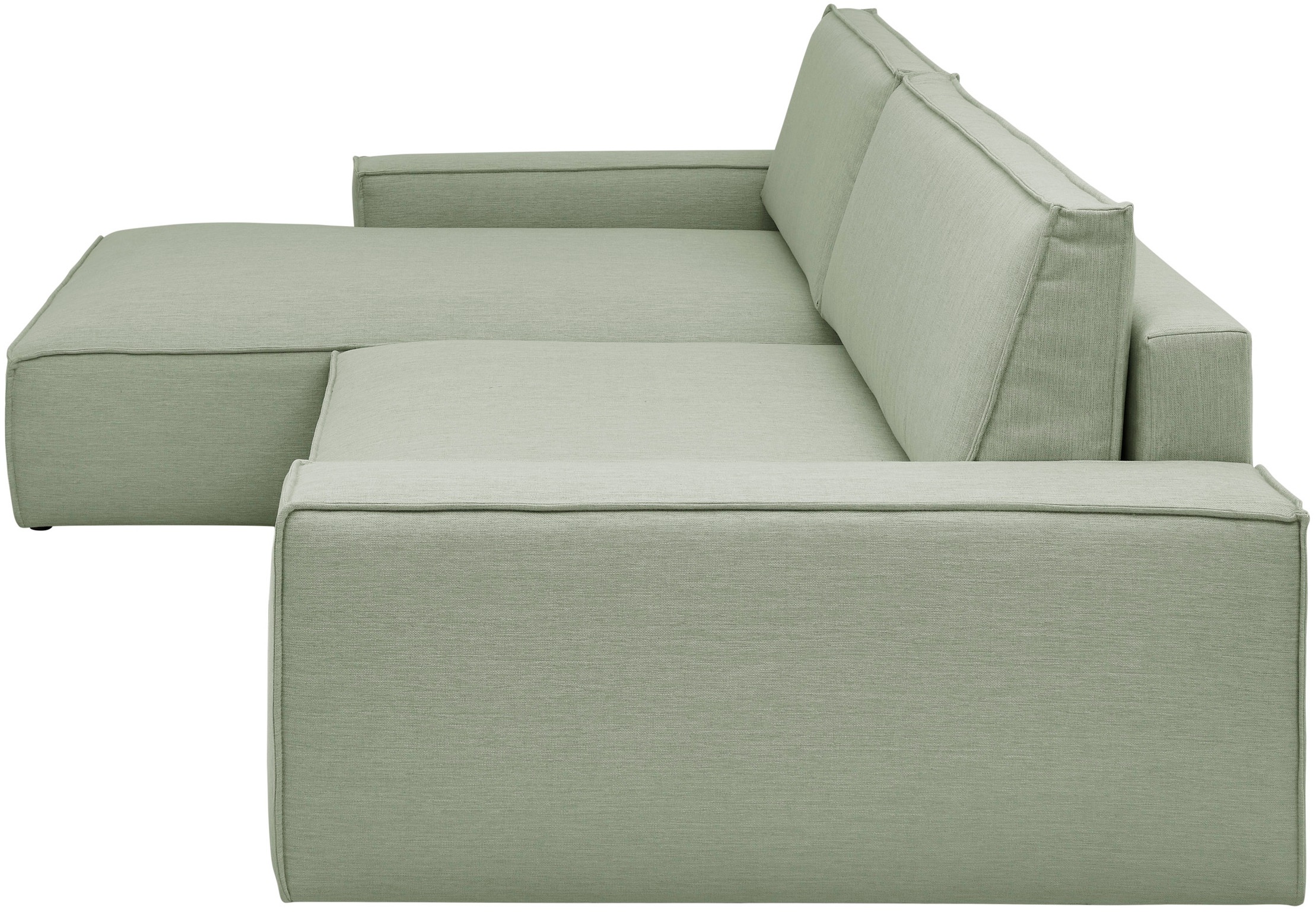 Home affaire Ecksofa »NEU: SHERWOOD XXL 284, Big-Sofa L-Form, tiefe Sitzfläche 95 cm, Cord«, Recamiere rechts/links, als Schlafsofa stellbar, Cord u. Leinenoptik