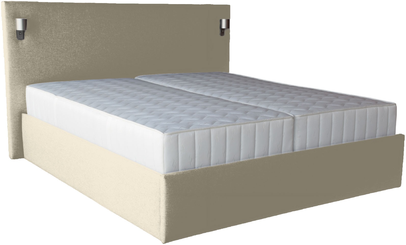 COLLECTION AB Polsterbett »Alcudia inkl. LED-Leuchten, erhältlich in der Breite 180x200cm« 3 Varianten: Rahmen, inkl. Lattenrost, Komplett-Set mit King-Matratze