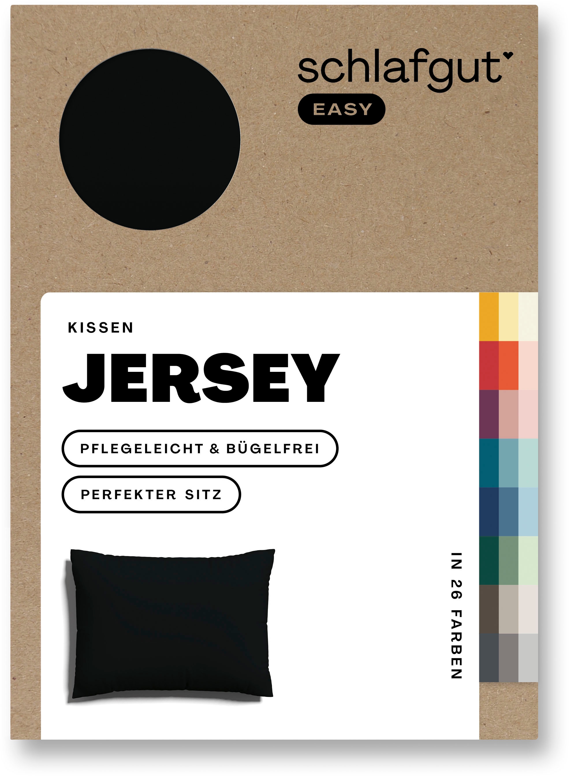 Bild von Schlafgut Kissenbezug »EASY Jersey«, (1 St.), Kissenhülle mit Reißverschluss, weich und saugfähig, Kissenbezug