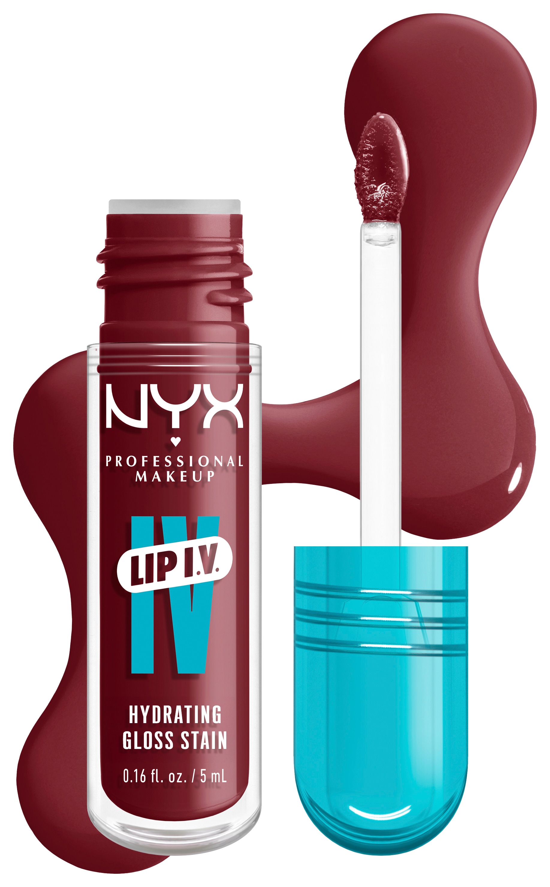NYX Lipgloss »NYX Professional Makeup Lip IV Gloss Serum Lipgloss«, Wet-Look, spendet Feuchtigkeit, pflegt, hinterlässt Lip Stain.