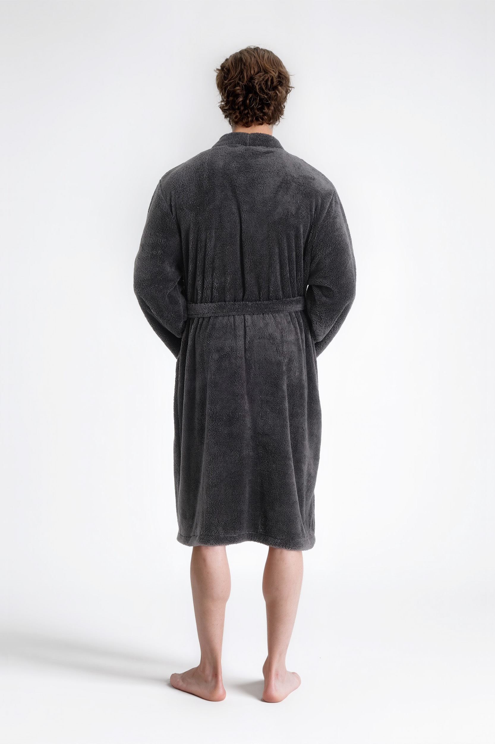 my home Unisex-Bademantel »Lillou Kimono, ideal für Sauna & Spa, Hotelbademantel, Morgenmantel«, (1 St.), kuschelig weicher Fleece, plüsch, für Damen und Herren, XS-3XL