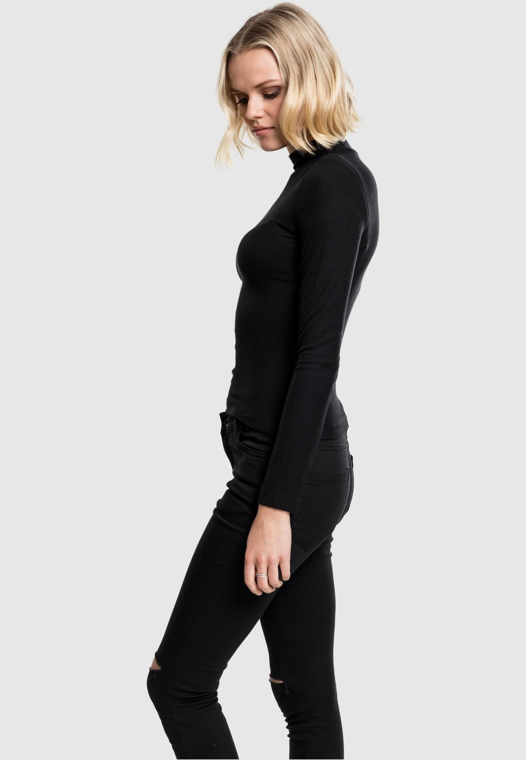 URBAN CLASSICS T-Shirt »Urban Classics Damen Ladies Turtleneck Longsleeve« 1 Stk. tlg.