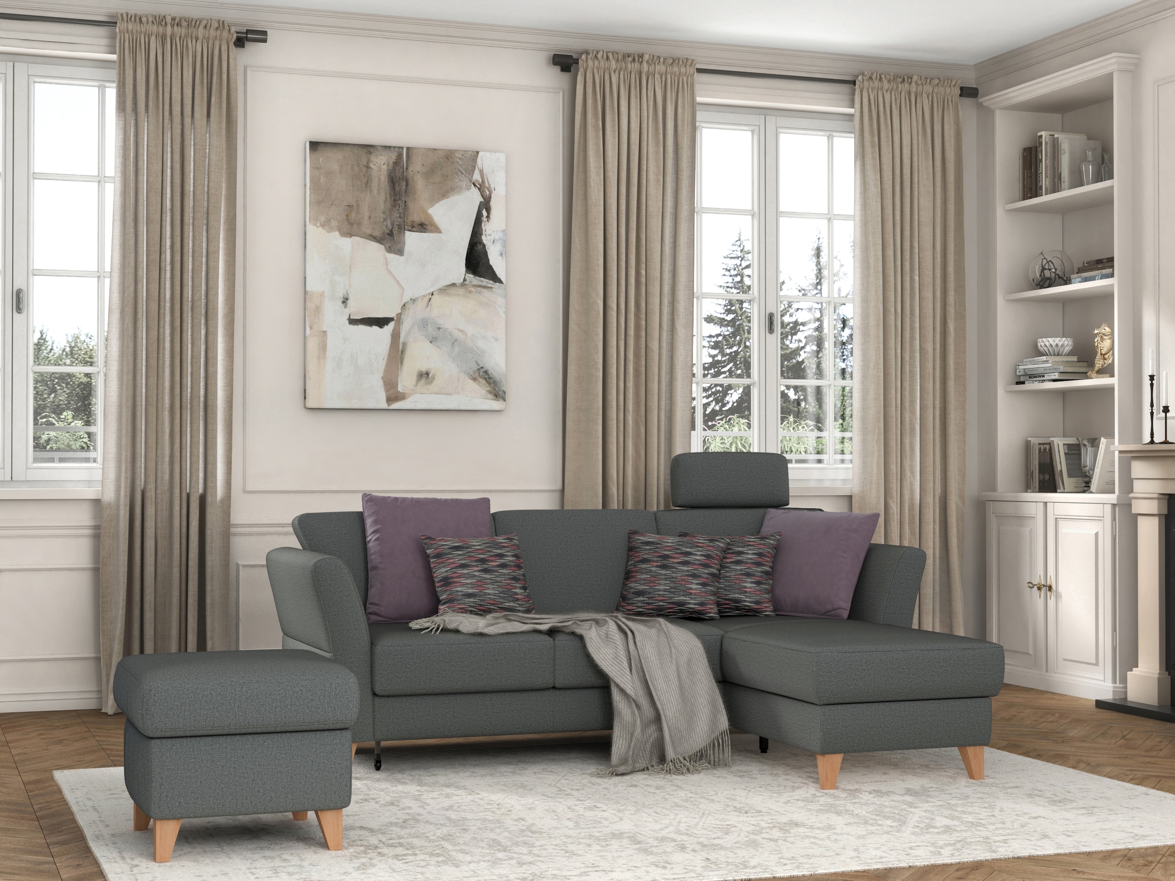 sit&more Stauraumhocker »Visby«, Stauraum, auch erhältlich mit Wasser zu reinigendem "Soft clean" Bezug