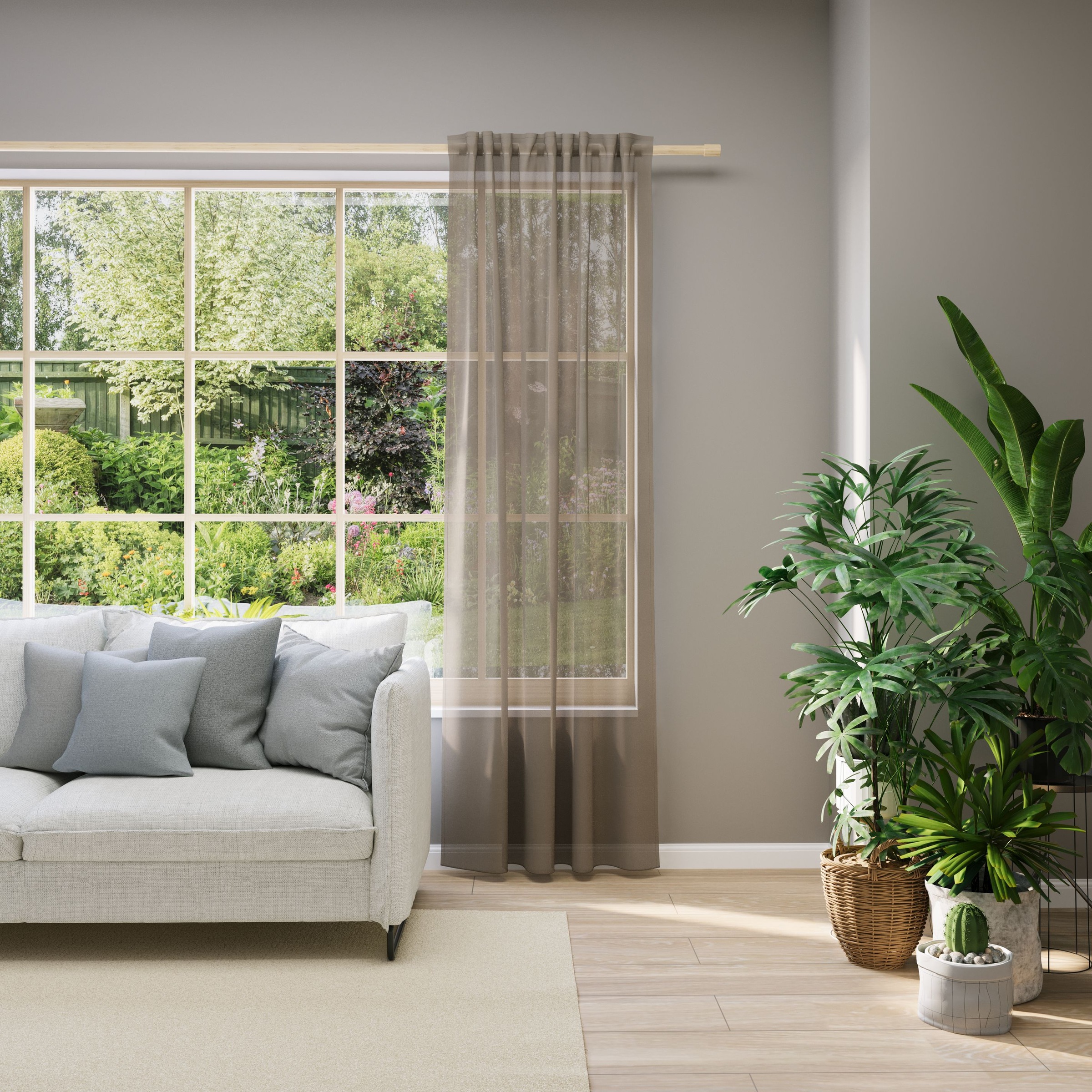 Neutex for you! Vorhang nach Maß »EVA«, (1 St.), Uni-Voile mit elegantem Glanz