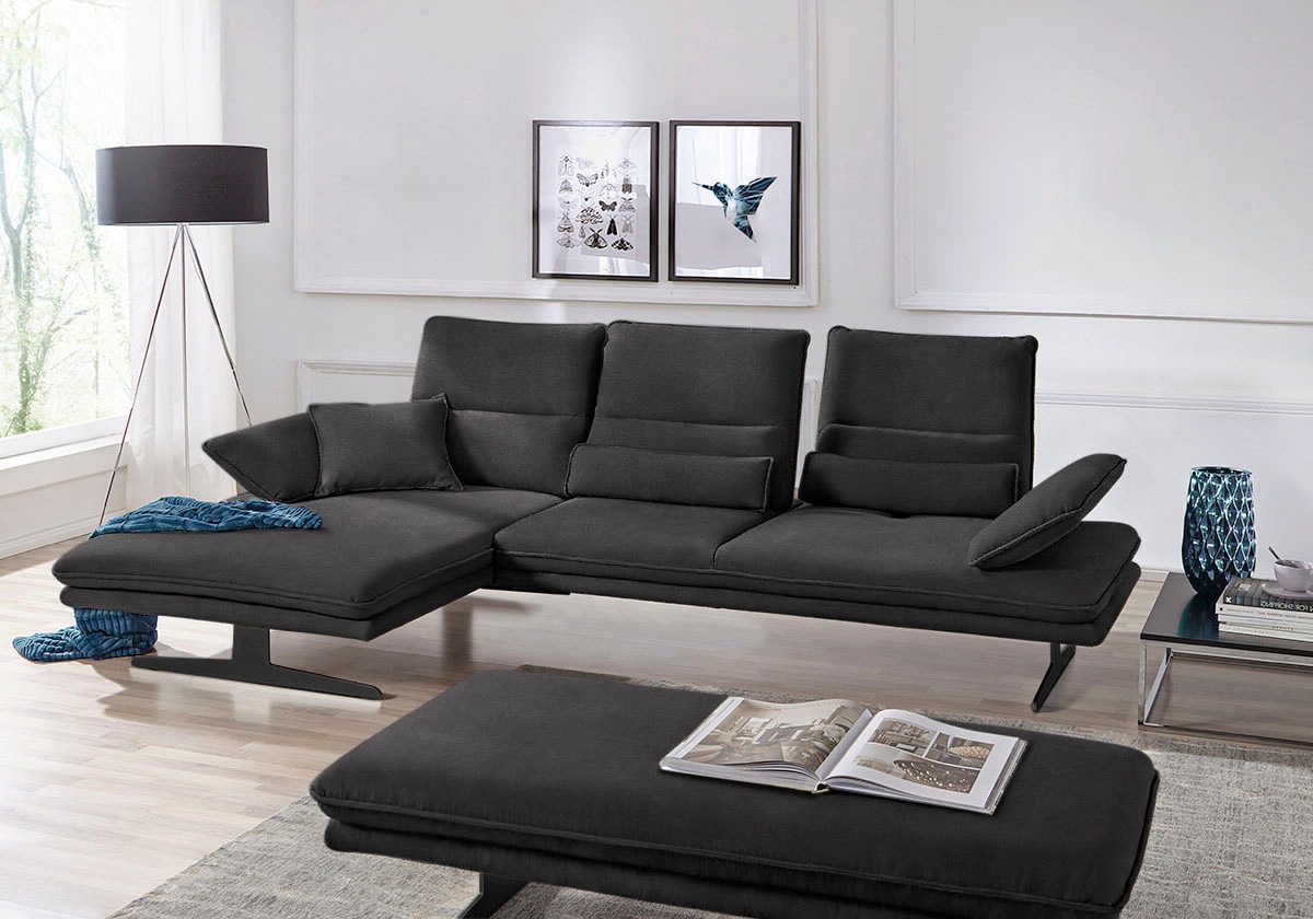 W.SCHILLIG Ecksofa "broadway, Designsofa mit tollem Sitzkomfort, L-Form", S günstig online kaufen