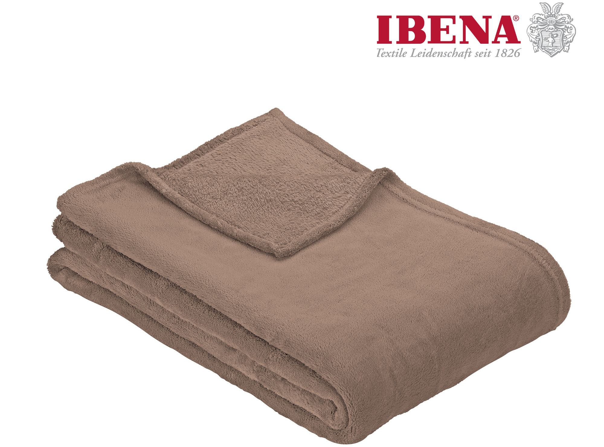 IBENA Wohndecke »Uni Fleecedecke Olbia«, einfarbig schick, Kuscheldecke günstig online kaufen