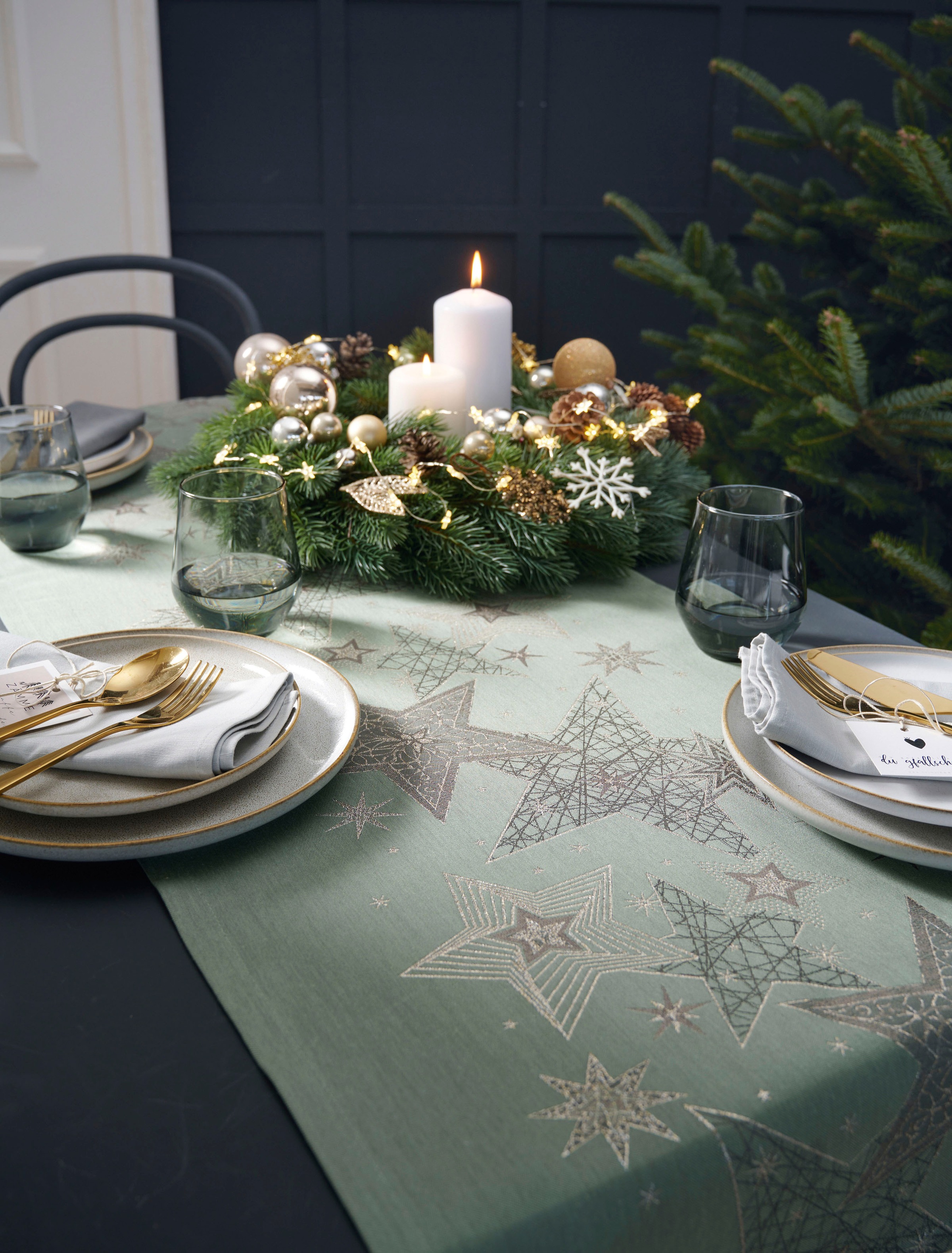 (1 Weihnachten«, schnell und Weihnachtsdeko, St.), bestellen APELT bequem GLAM, Tischläufer »6303 Lurex-Jacquardgewebe CHRISTMAS
