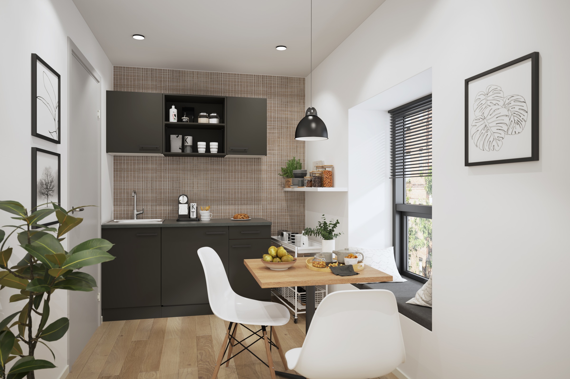 OPTIFIT Pantryküche »Palma«, Breite 150 cm, wahlweise mit Unterbaukühlschrank oder Kochfeld