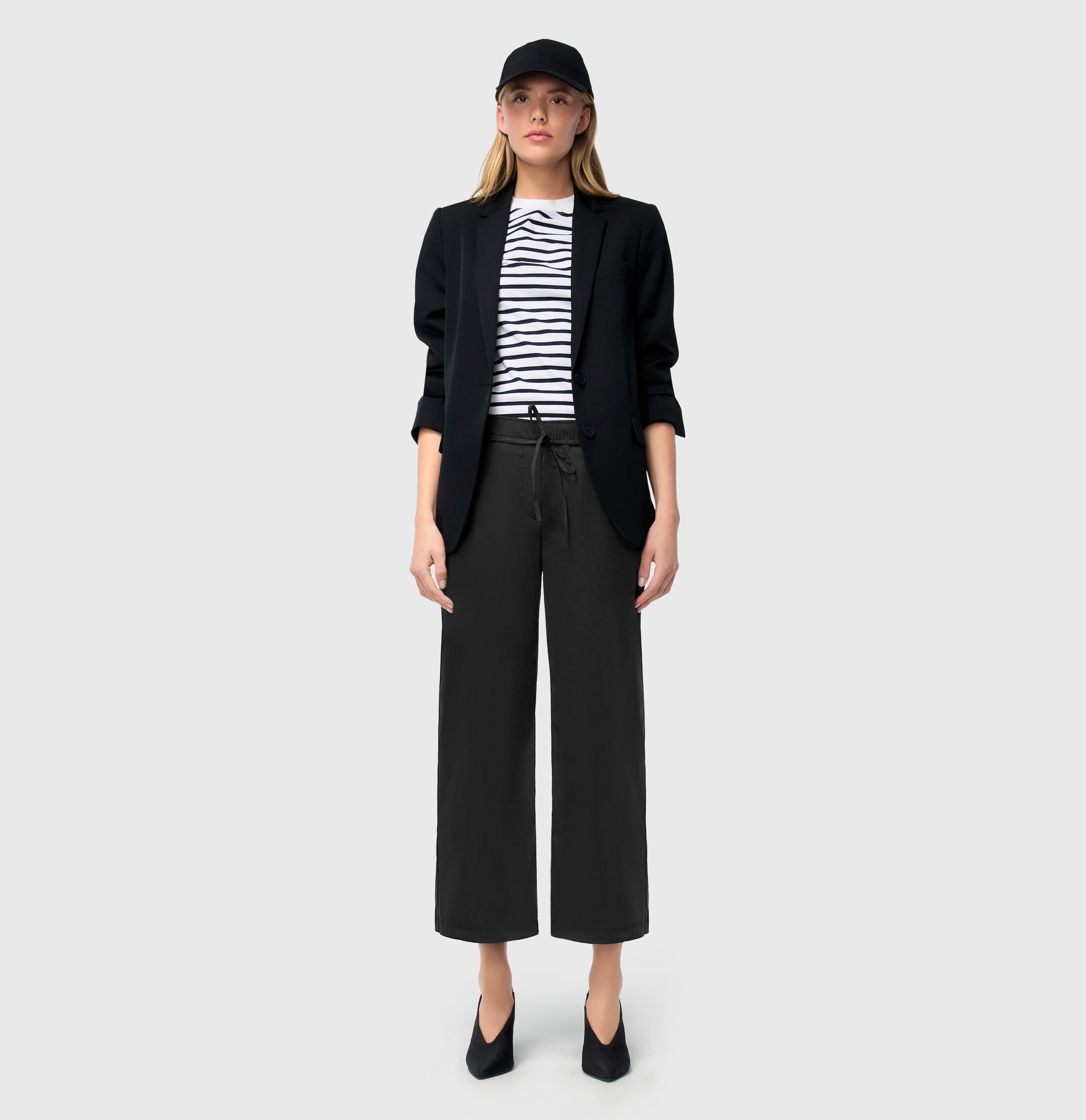 MAC 7/8-Hose »CHIARA BELT cropped«  Wide Fit, mit geradem, weitem Bein