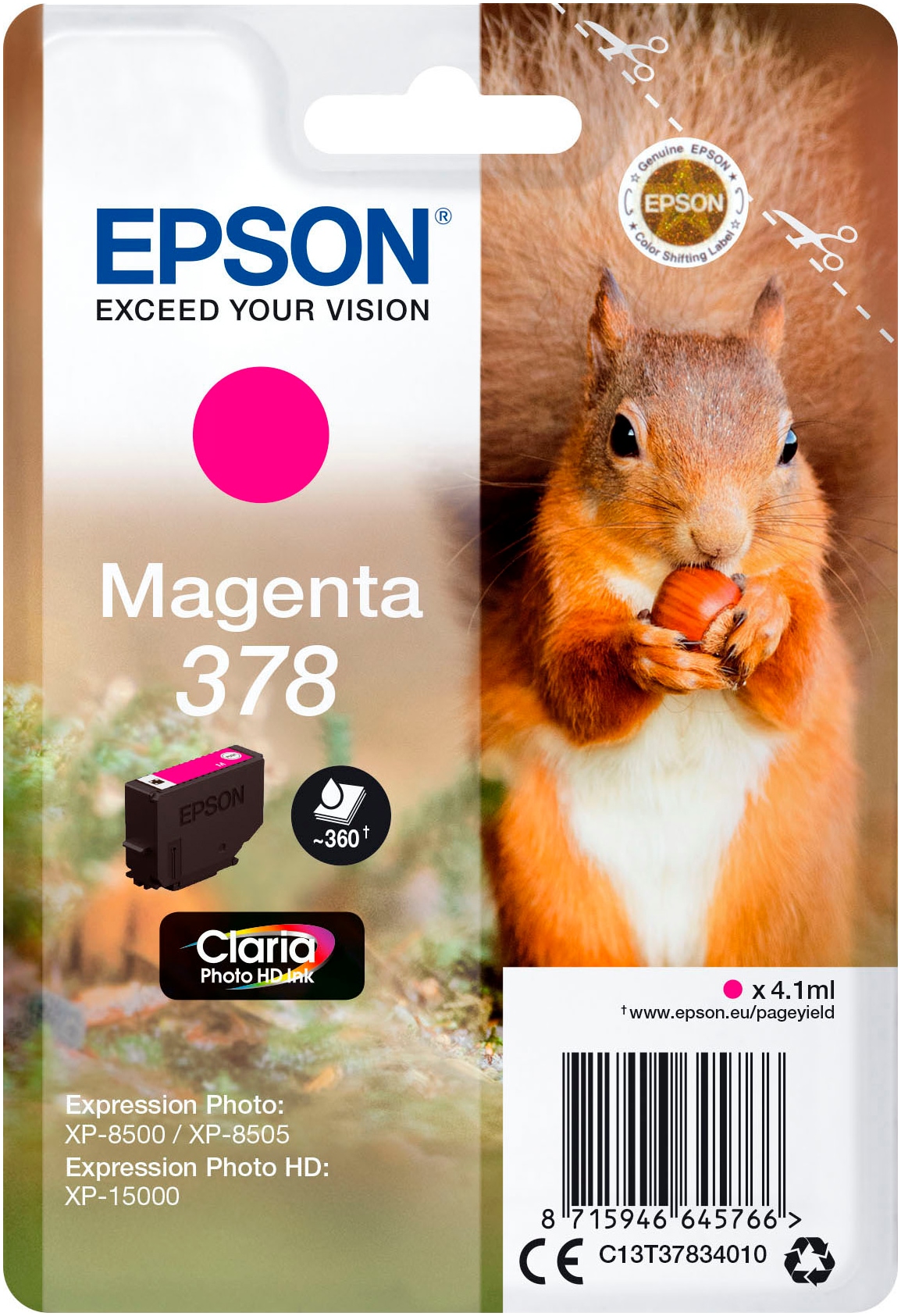 Epson Tintenpatrone »Squirrel 378 Claria Photo HD«