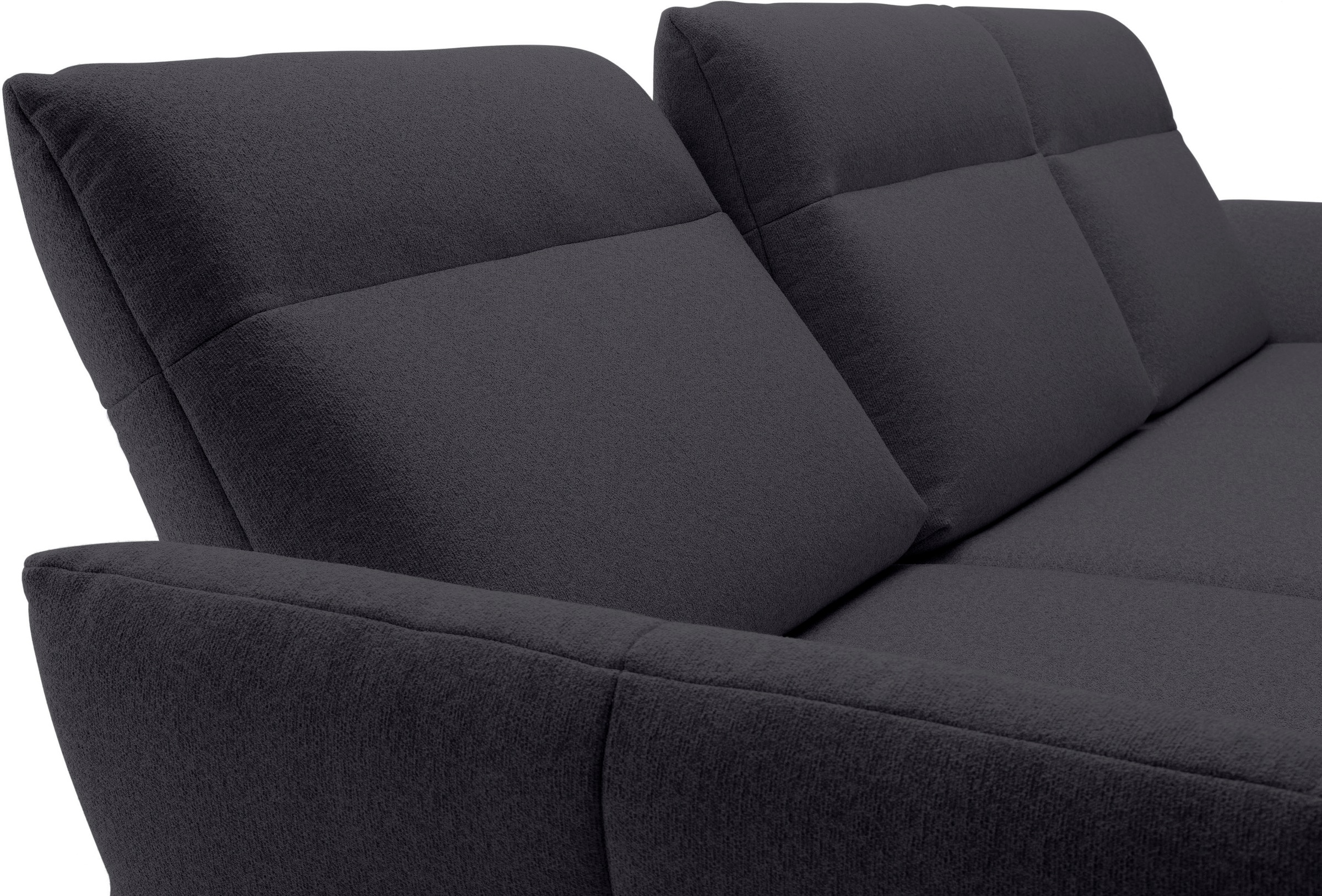 Creation BY ROLF BENZ Ecksofa »CR.460«, Sockel in Eiche, Winkelfüße in Umbragrau, Breite 318 cm