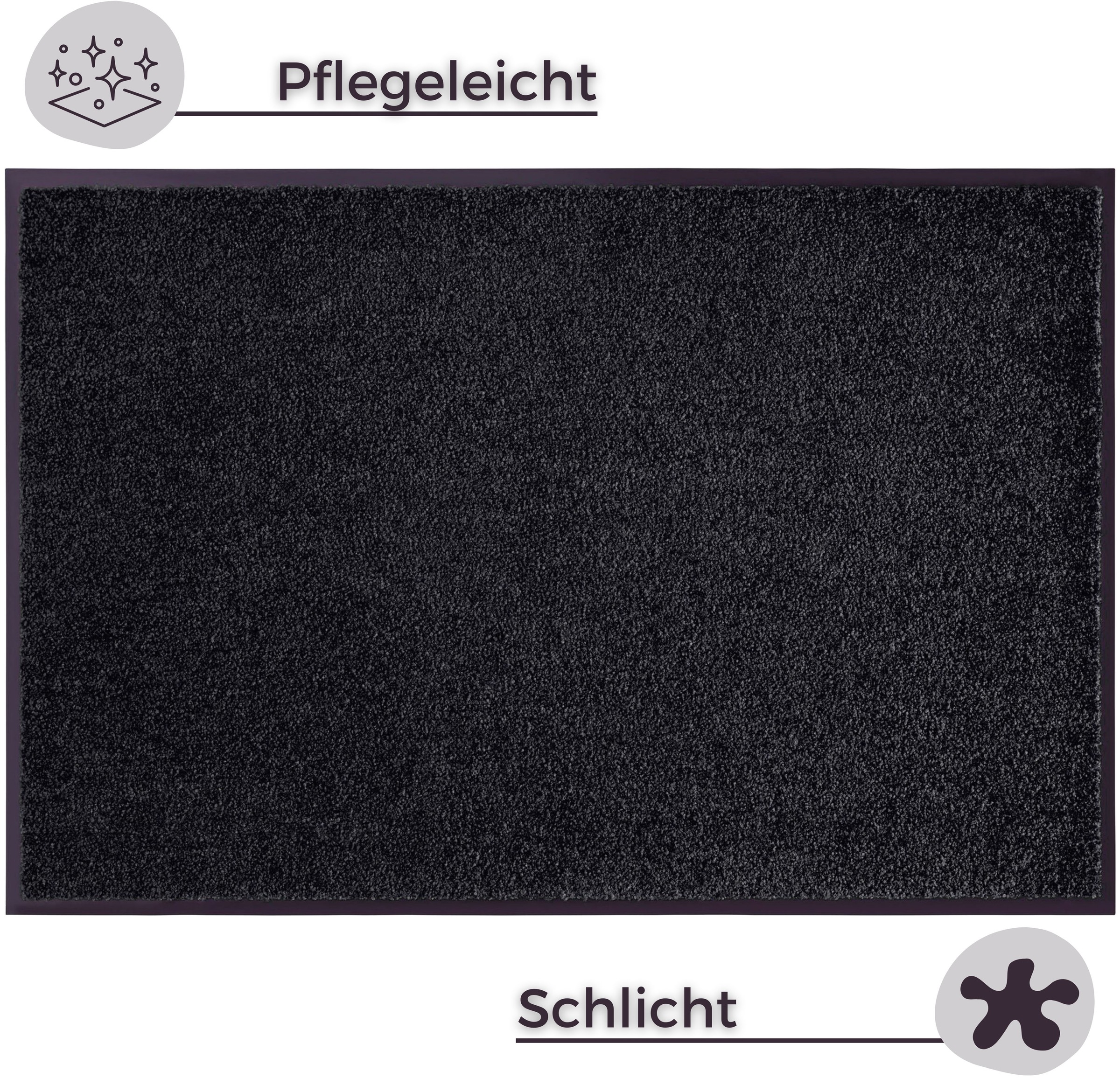 my home Fußmatte »Clean & Walk«, rechteckig, 7 mm Höhe, Schmutzfangmatte, T günstig online kaufen