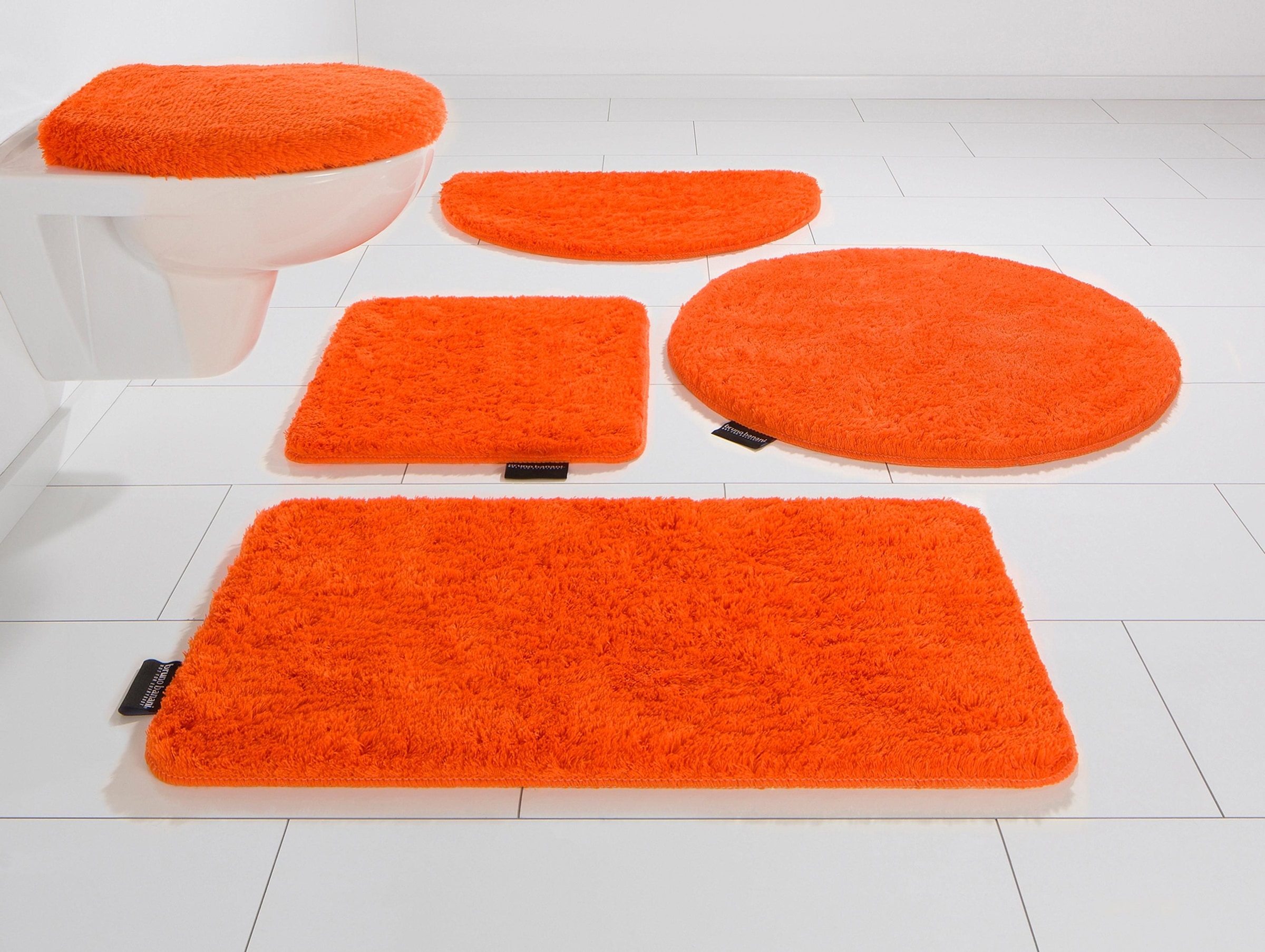 Bruno Banani Badematte »Lana, Badvorleger, Badezimmer Teppich«, rutschhemmend beschichtet, fußbodenheizungsgeeignet-schnell trocknend-strapazierfähig, Badteppich, Badematten, unifarben, auch als 3 teiliges Set & rund