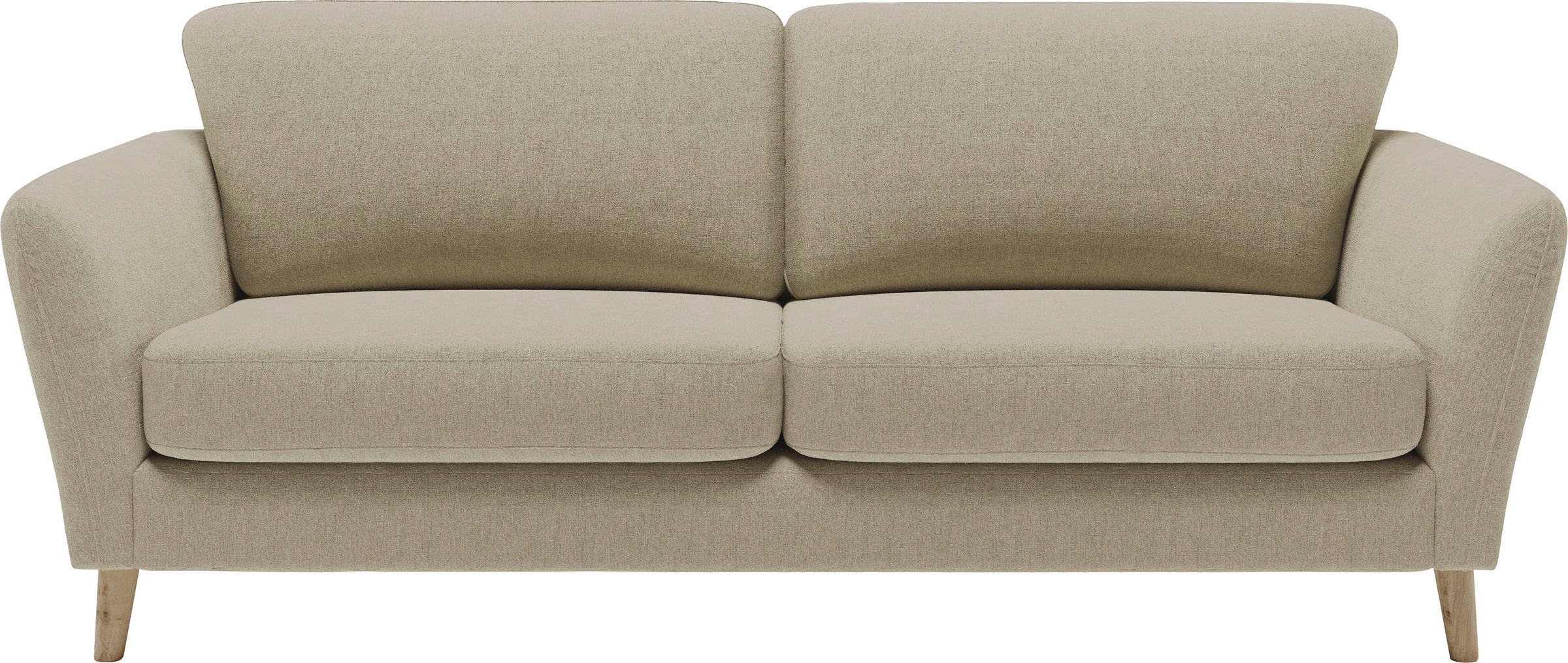 Home affaire 3-Sitzer »MARSEILLE 3er Sofa 206 cm, Cord, Flachgewebe, Struktur, Webstoff«, Massivholzbeine Eiche, Landhausstil, Wellenunterfederung