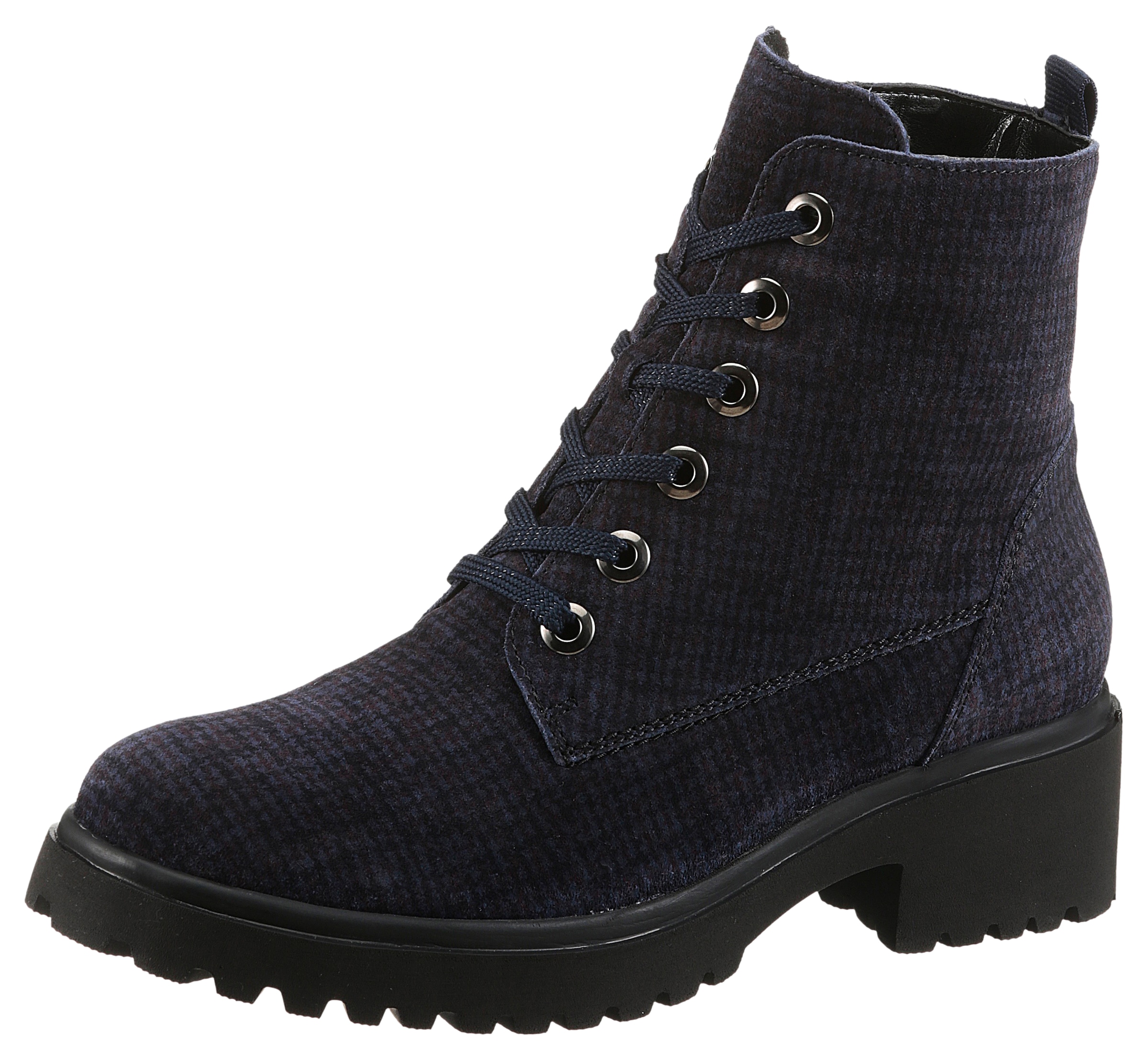 Waldläufer Schnürstiefelette »H-LUISE«  Schnürboots, Profilsohle, Blockabsatz, in Komfortweite H (= sehr weit)