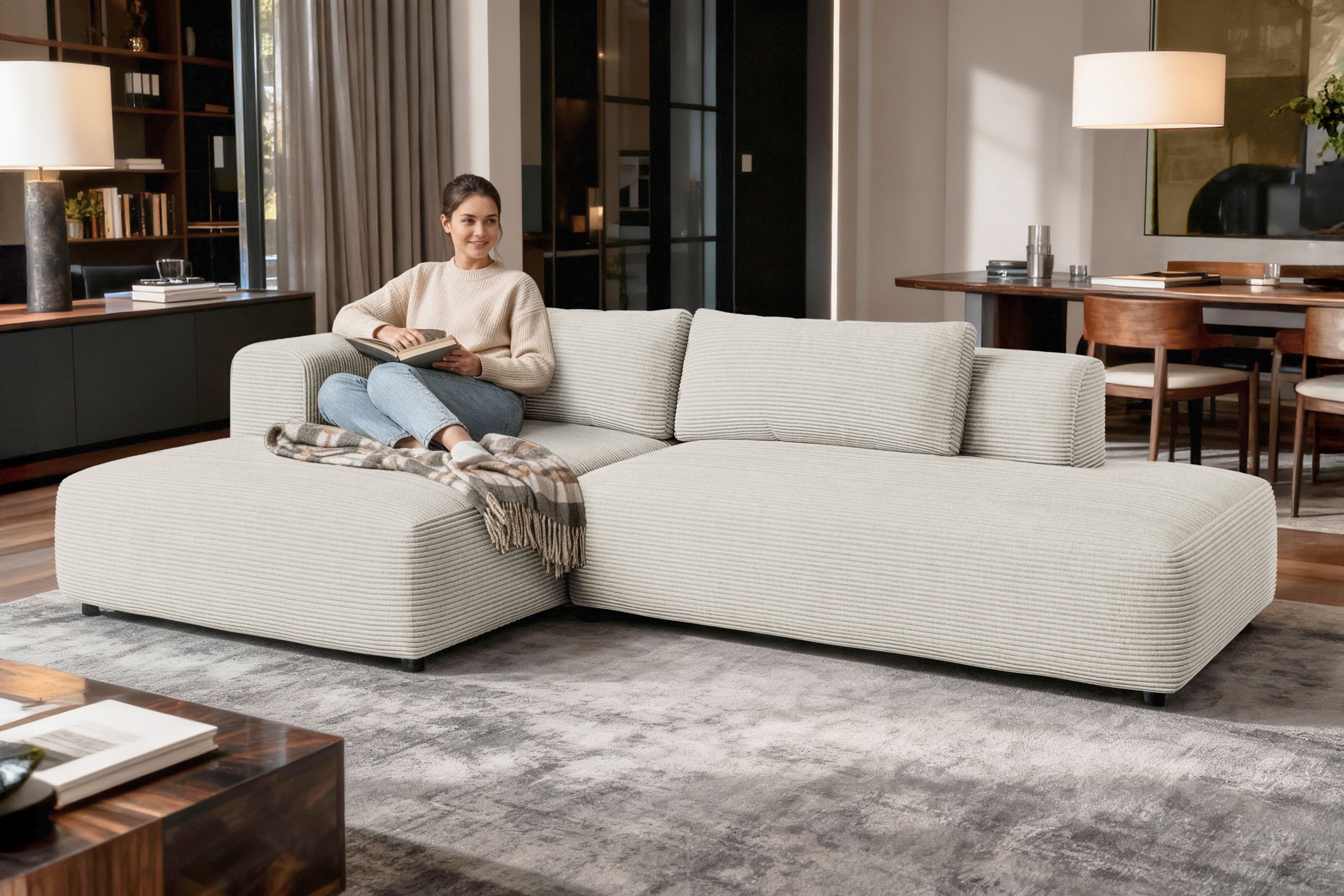 OTTO home Ecksofa »TIARRA Design-Sofa mit Ottomane recht/links bestellbar, günstig online kaufen