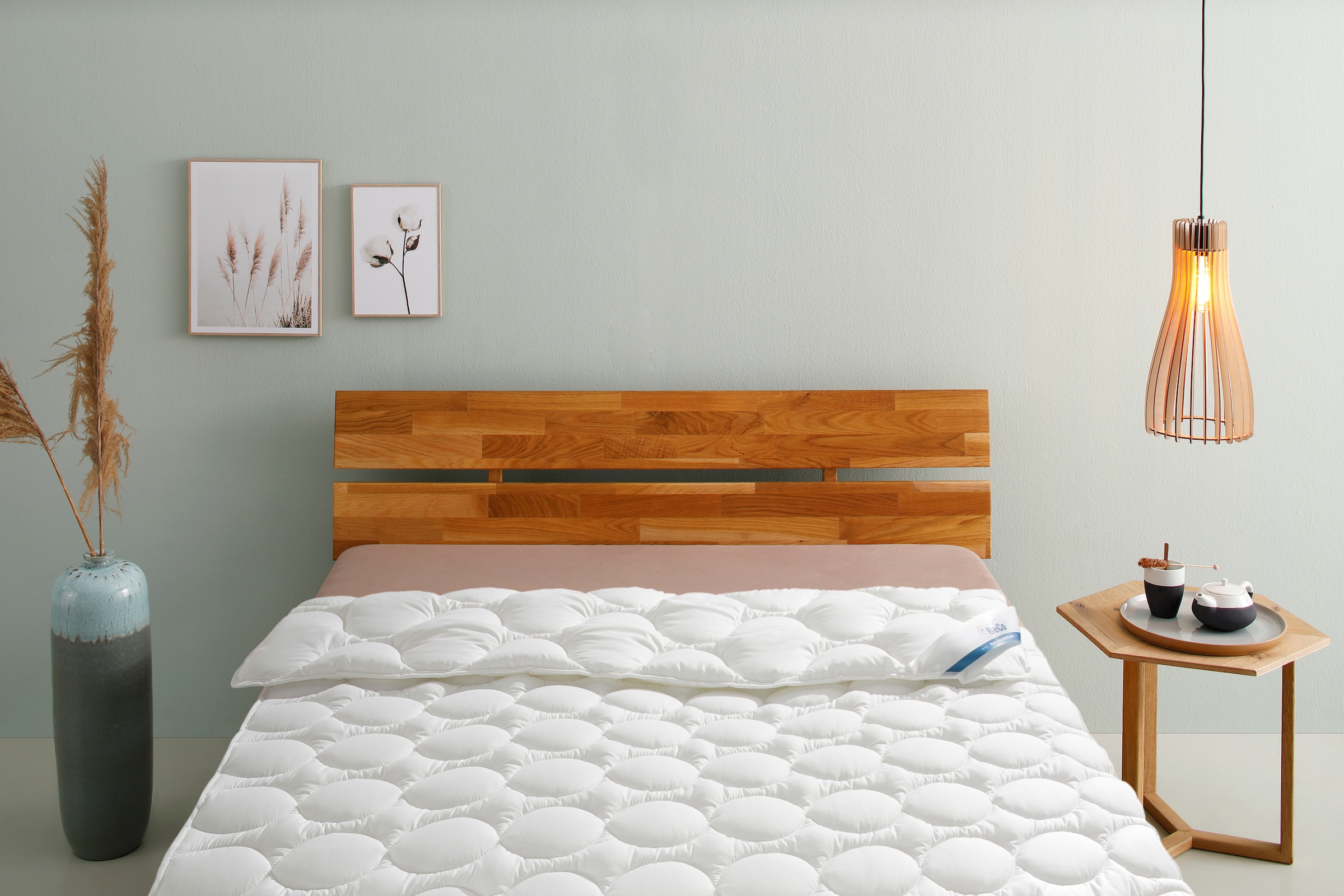Beco Kunstfaserbettdecke »EcoWell Bettdecke mit Bezug nachhaltiger Bezugsvarianten samtweich, (1 Engel\