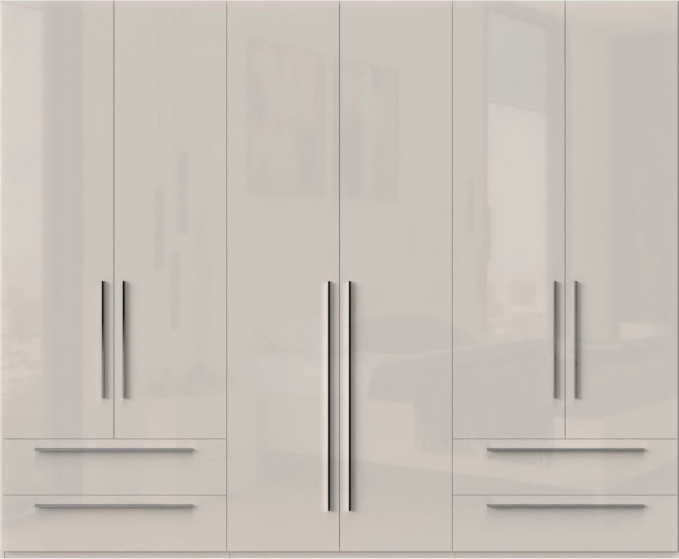 Places of Style Kleiderschrank »Piano, UV lackiert, hochglänzend in beige o günstig online kaufen
