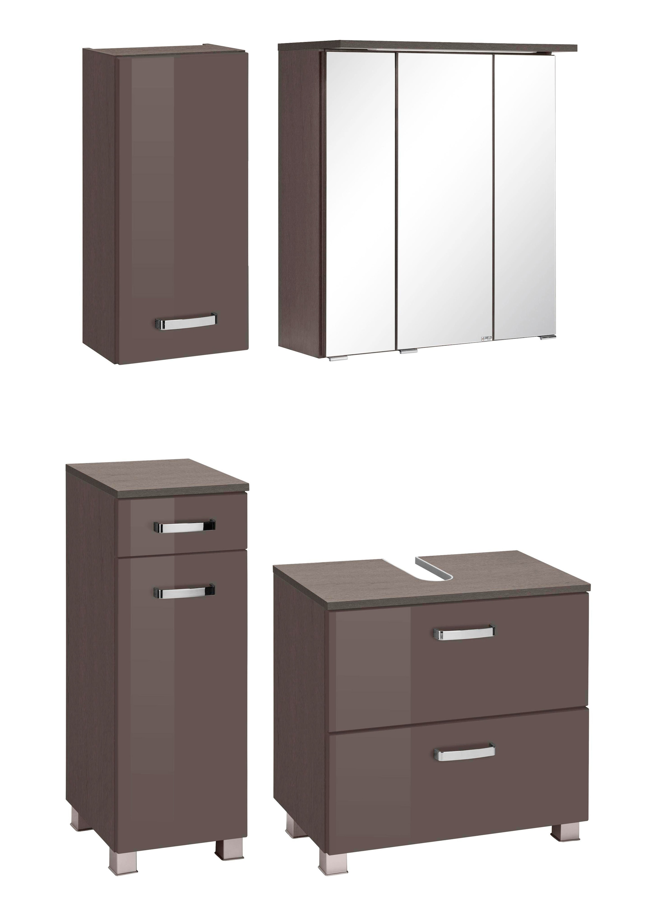 welltime Badmöbel-Set »Ravenna« 4 Stk. tlg. Hängeschrank, Unterschrank, Spi günstig online kaufen