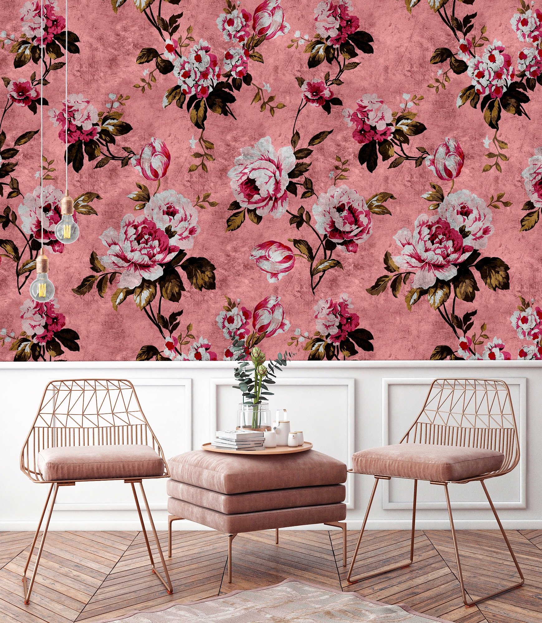 living walls Fototapete »Walls by Patel Wild Roses 4« glatt Vlies, Wand, Sc günstig online kaufen