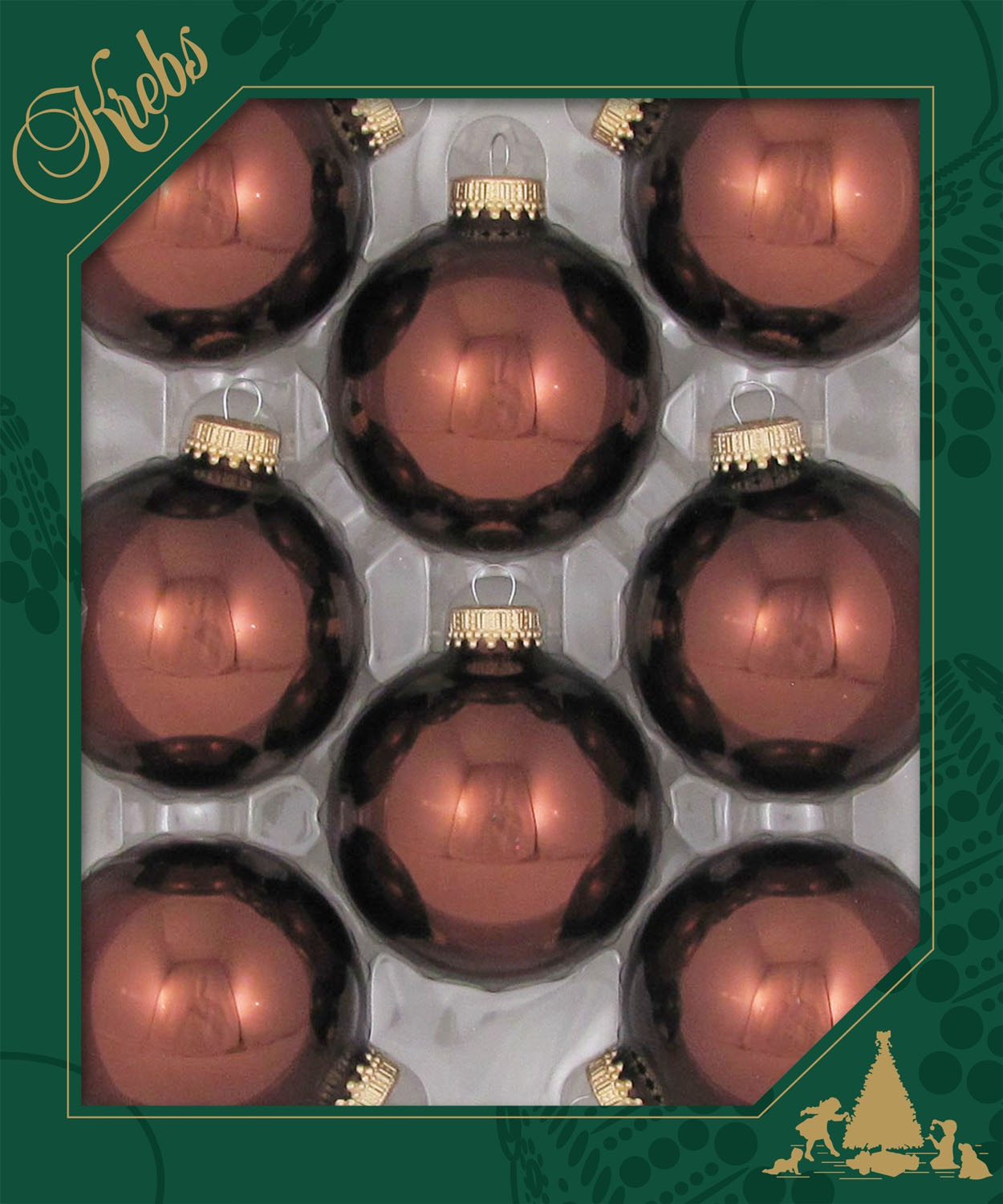Krebs Glas Lauscha Weihnachtsbaumkugel »CBK83295, Weihnachtsdeko, Christbaumschmuck, Christbaumkugeln Glas«, (Set, 8 St.)