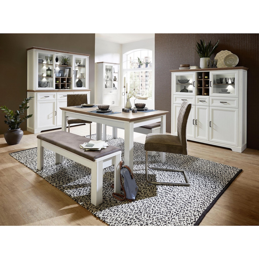 Innostyle Vitrine »Jasmin«, (1 Sideboard und 1 Aufsatzvitrine), 2-teilig