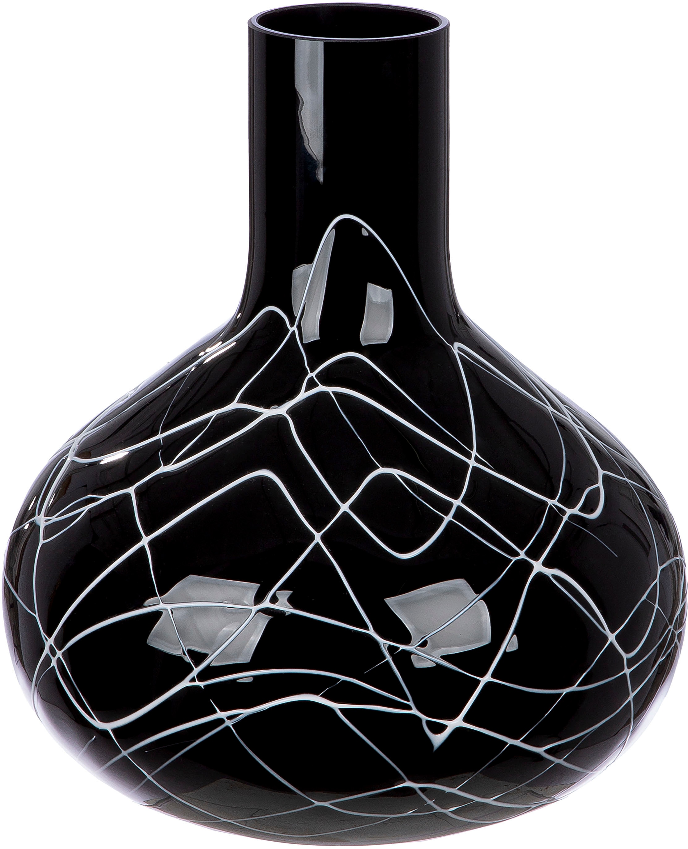 GILDE Tischvase »Vase Uderzo mit Spinnenwebendekor, Höhe ca. 28 cm«, (1 St. günstig online kaufen