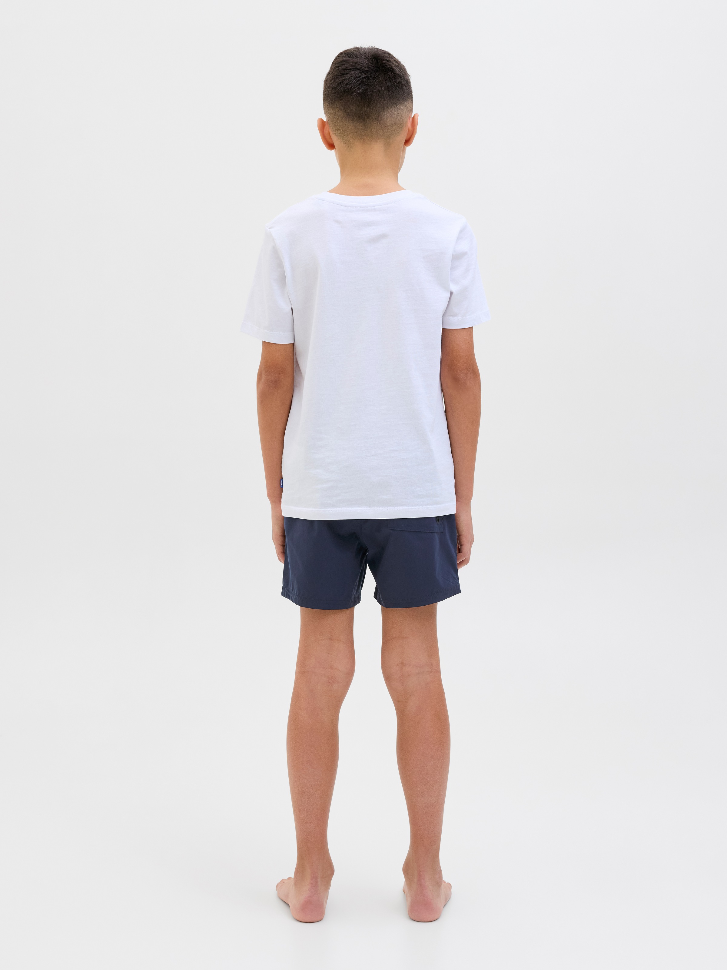 Jack & Jones Junior Badeshorts »JPSTMAUI JJSWIM DOUBLE LOGO AKM SN JNR«, mit coolem Logoprint auf dem Bein