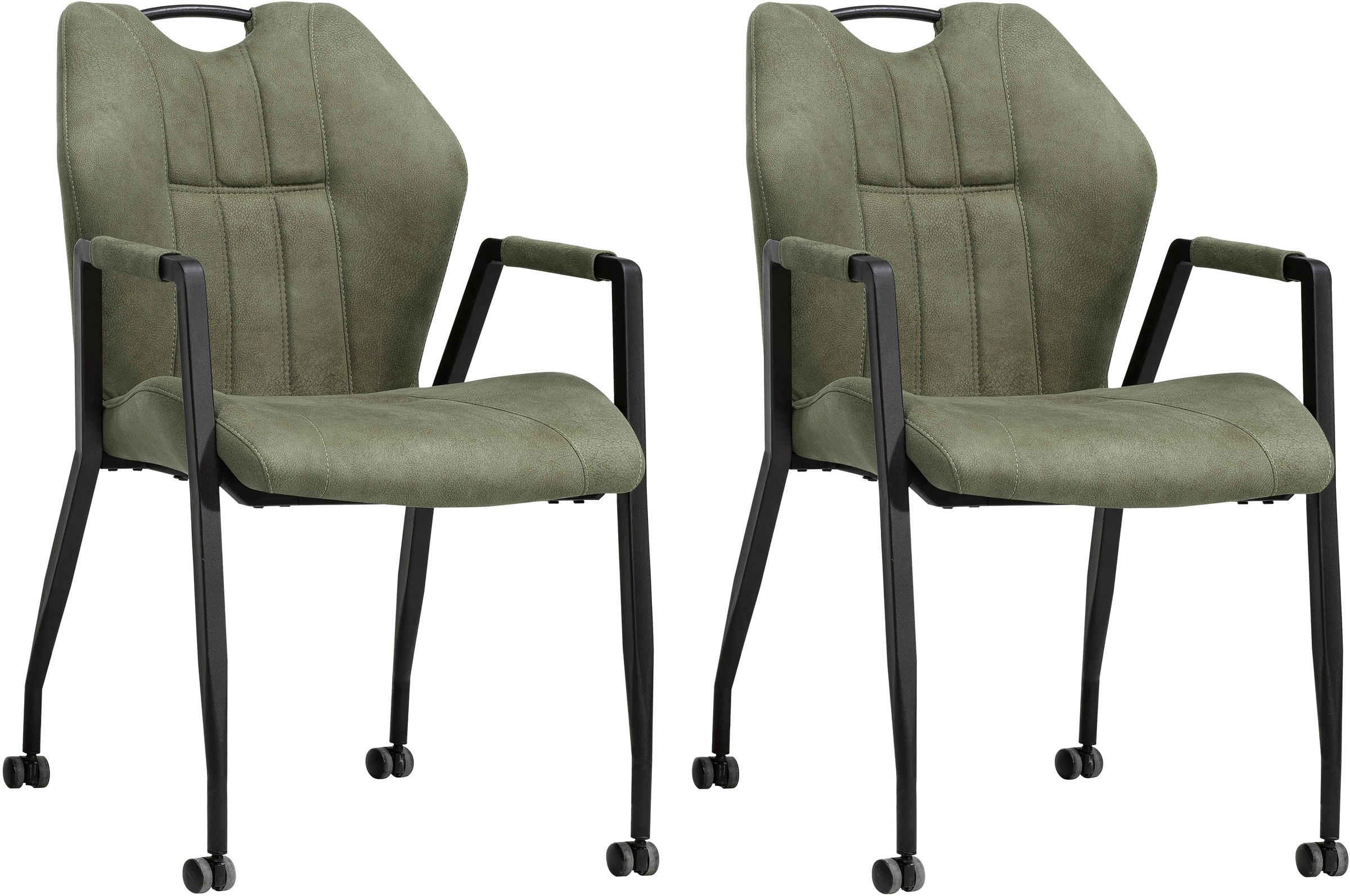 OMG Design Armlehnstuhl »Point« (Set) 2 Stk.Esszimmerstuhl mit Rollen, Büro günstig online kaufen