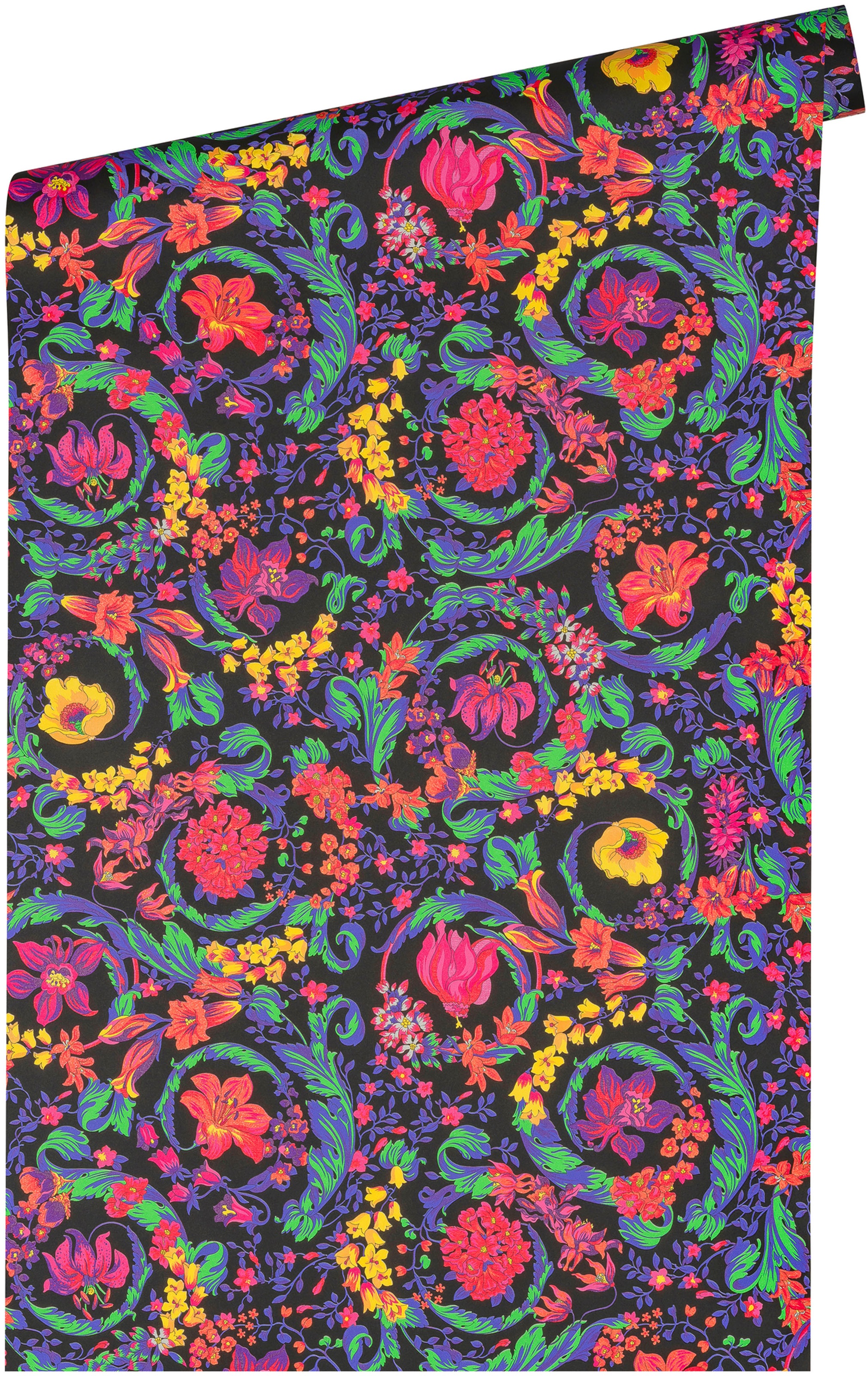 Versace Vliestapete »Wallpaper Versace 5 Floral«, leicht glänzend-gemustert-abstrakt, Designertapete Tapeten Wohnzimmer Schlafzimmer Küche Flur Design Optik