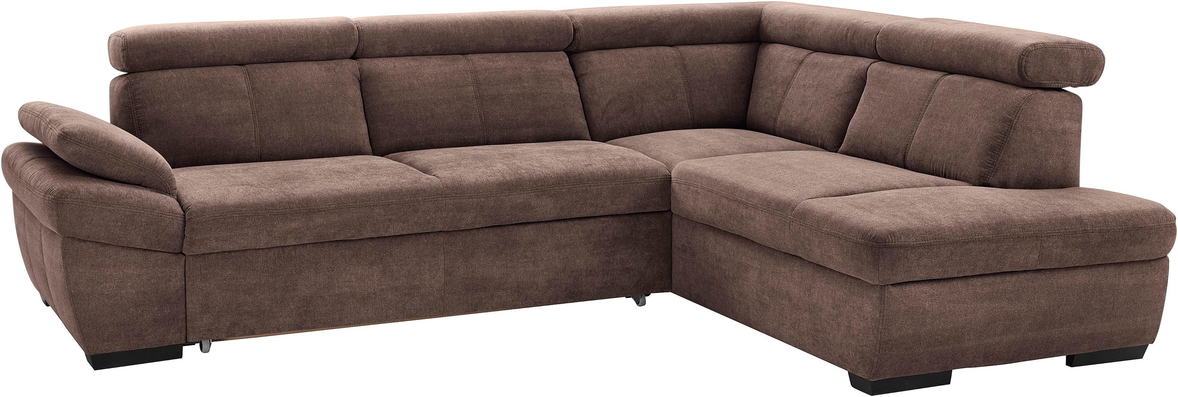 exxpo - sofa fashion Ecksofa »Salerno, klassisch modernes Funktionssofa, hoher Sitzkomfort, L-Form«, inkl. Kopf- und Armteilverstellung, wahlweise mit Bettfunktion