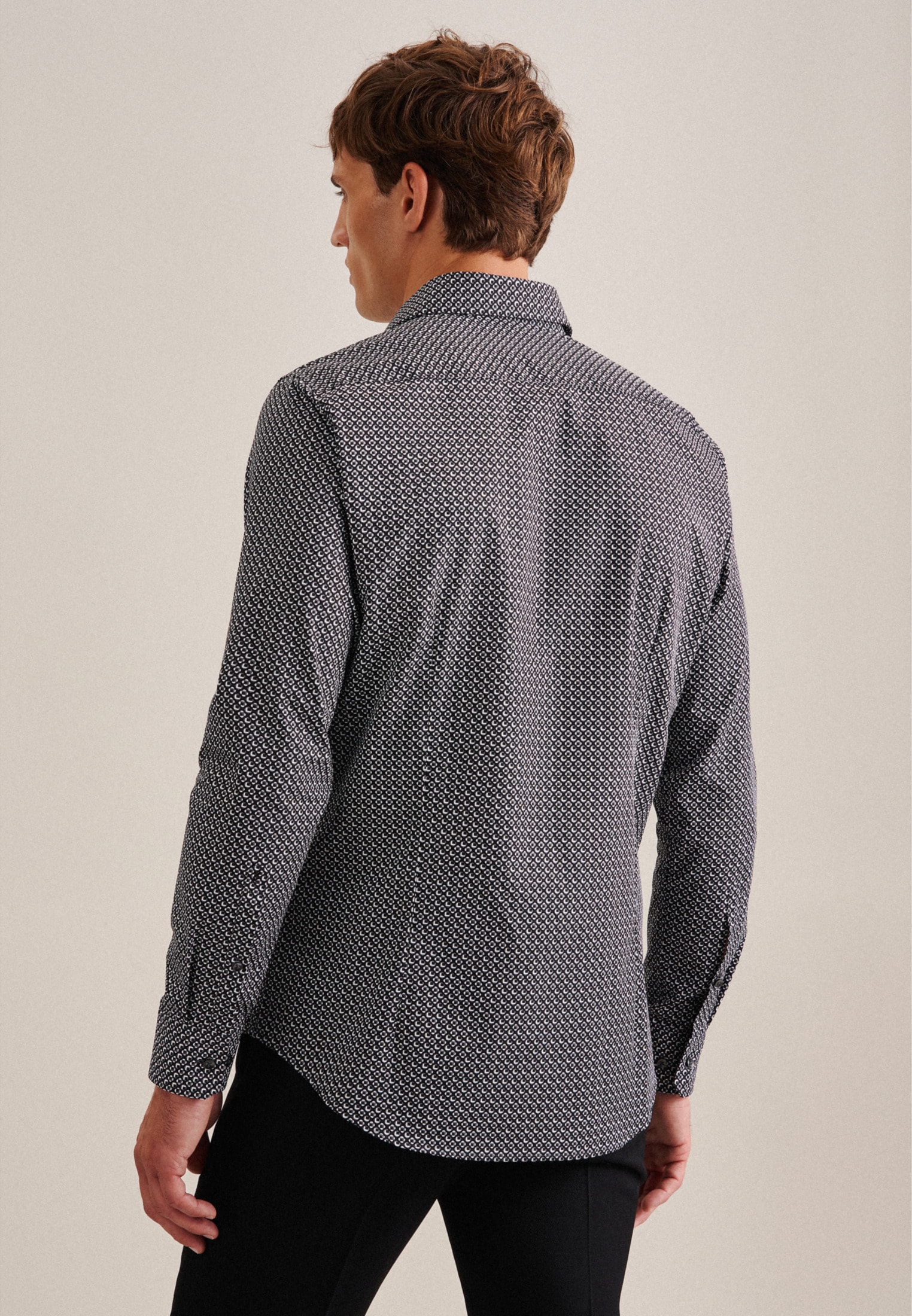 seidensticker Businesshemd »Slim«, Slim Extra langer Arm Kentkragen Druck