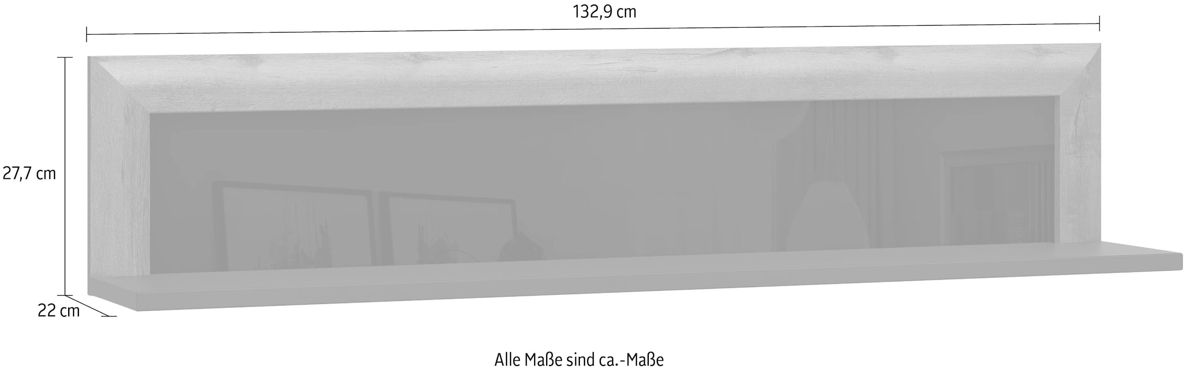 FORTE Wandregal »Savona«, Breite 133 cm