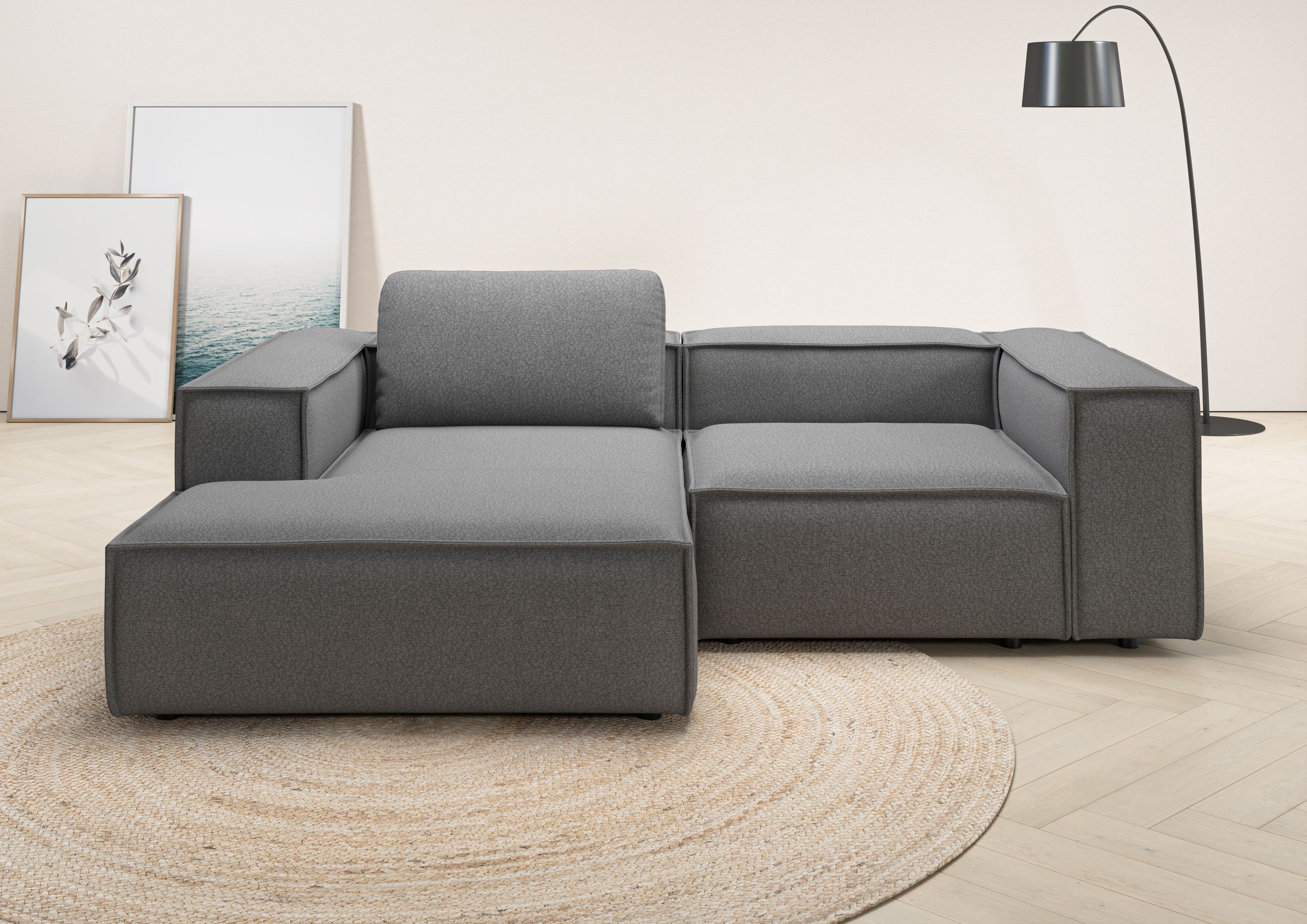 Home affaire Ecksofa »Watertown, kompakte L-Form, 246 cm breite für kleiner günstig online kaufen