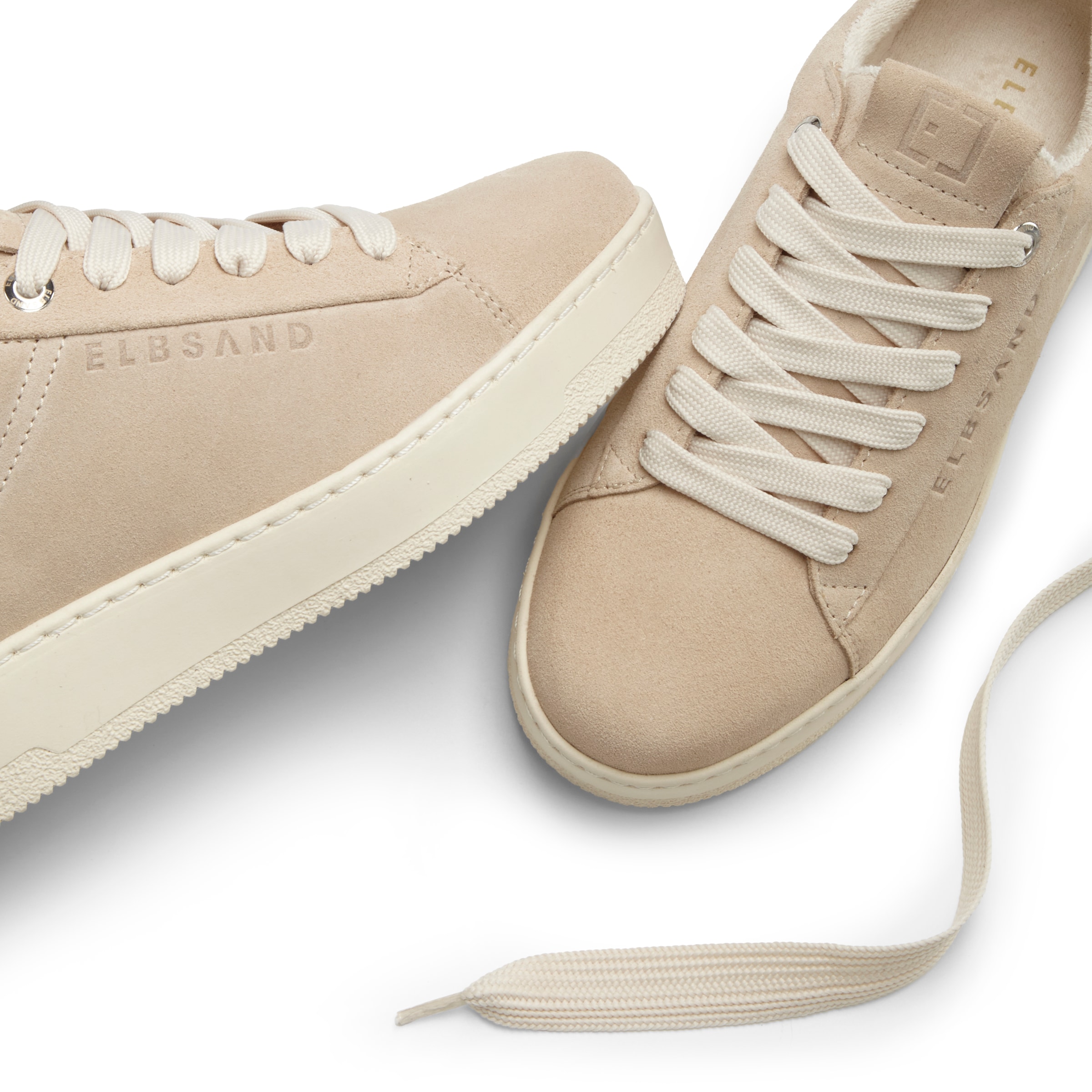 Elbsand Sneaker »Freizeitschuh, Lederschuh, Ledersneaker, Turnschuh, Schnürschuhe«  NEU aus Leder mit Plateausohle und austauschbaren Schnürsenkeln