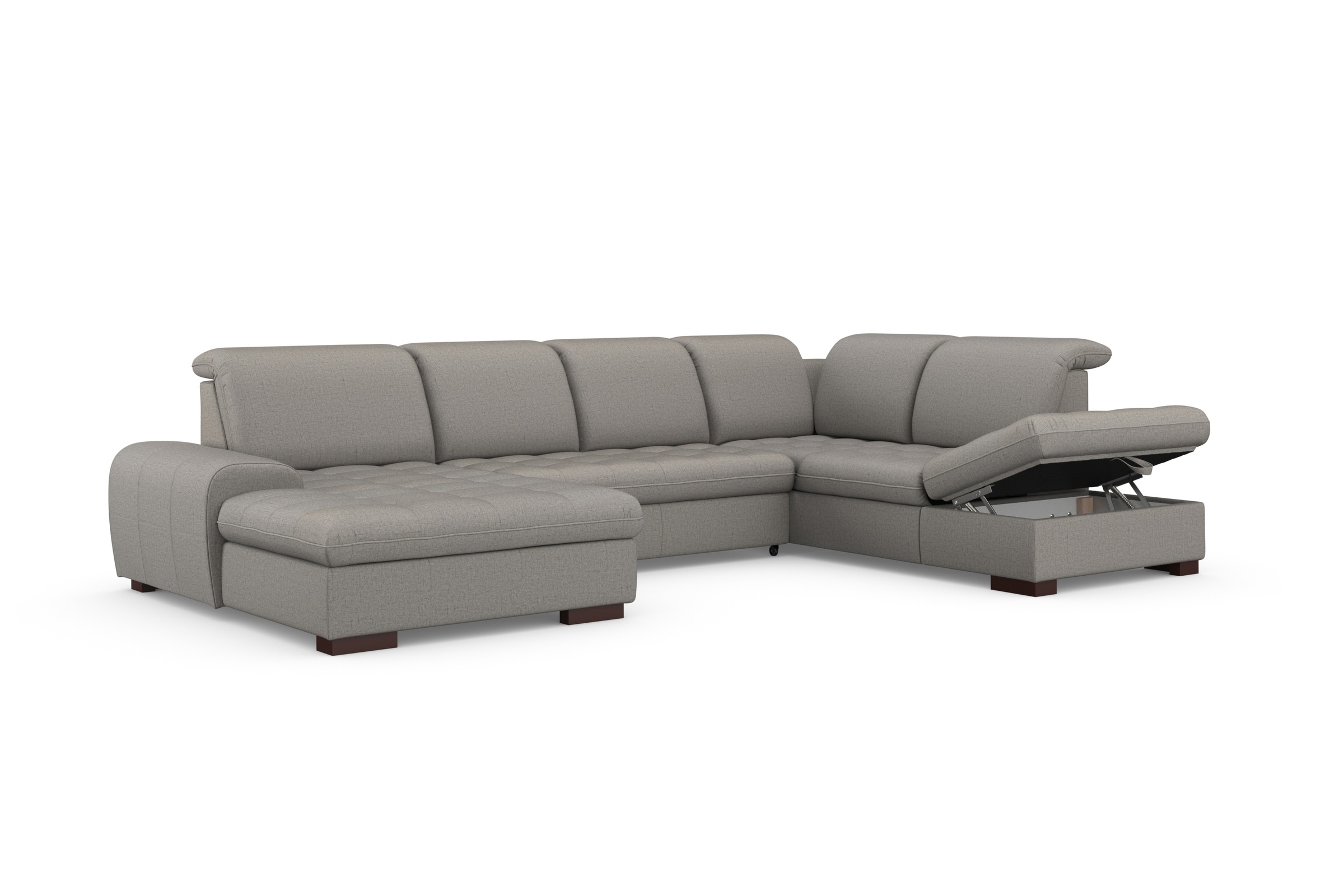 sit&more Wohnlandschaft »Luxor U-Form«, wahlweise mit Bettfunktion, Bettkasten und Kopfteilverstellung