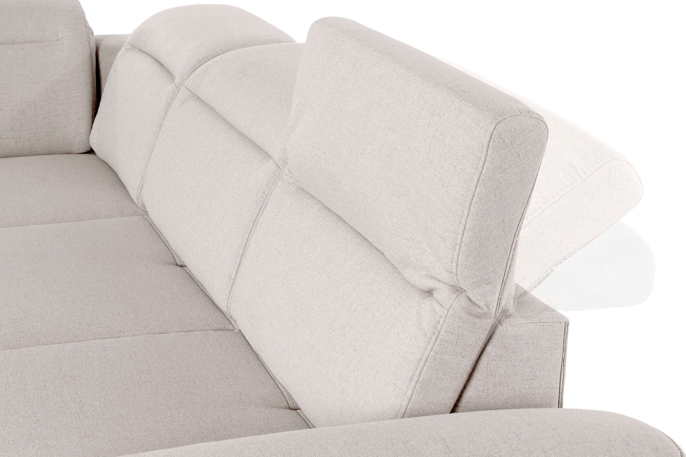 sit&more Ecksofa »Percy L-Form«, 12 cm Fußhöhe, Sitztiefenverstellung, wahlweise in 2 Fußfarben
