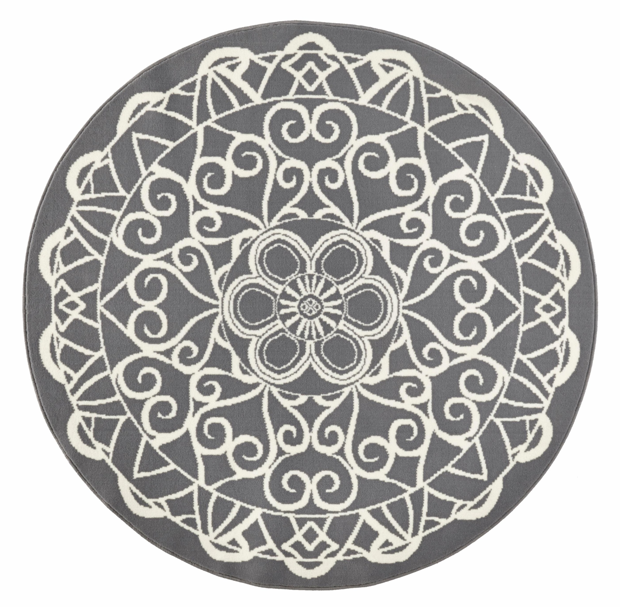 HANSE Home Teppich »Mandala 1«, rund, 9 mm Höhe, Kurzflor, Mandala Design, Graphisches Muster, Robust, Pflegeleicht
