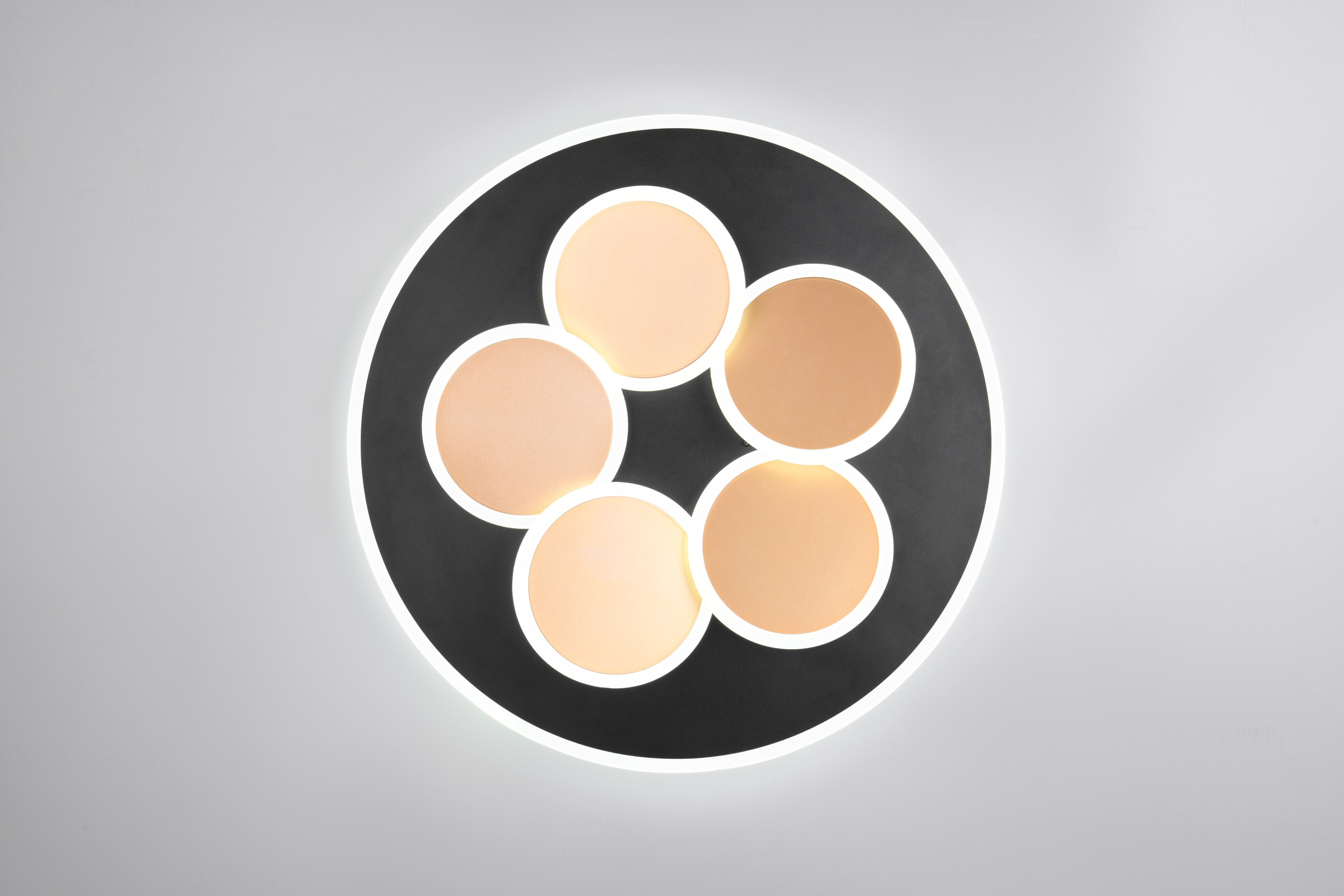 TRIO Leuchten LED Deckenleuchte »MANDALA, LED Deckenlampe mit Fernbedienung, dimmbar CCT Nachtlicht«, 1 flammig, Leuchtmittel LED-Board | LED fest integriert, Memory- und Timerfunktion 4200 Lumen warm- bis kaltweiß 2700-6500K 35W