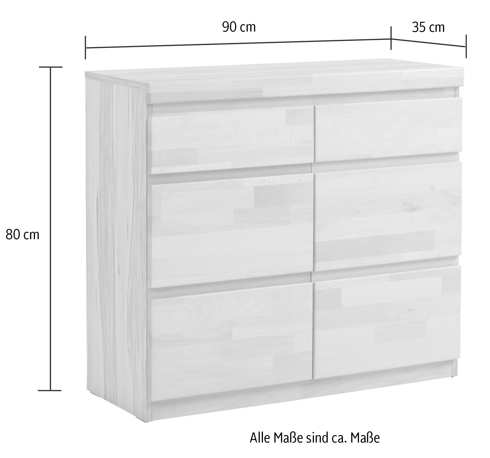 Home affaire Sideboard »OSLO«, Breite ca. 90 cm, Teilmassiv