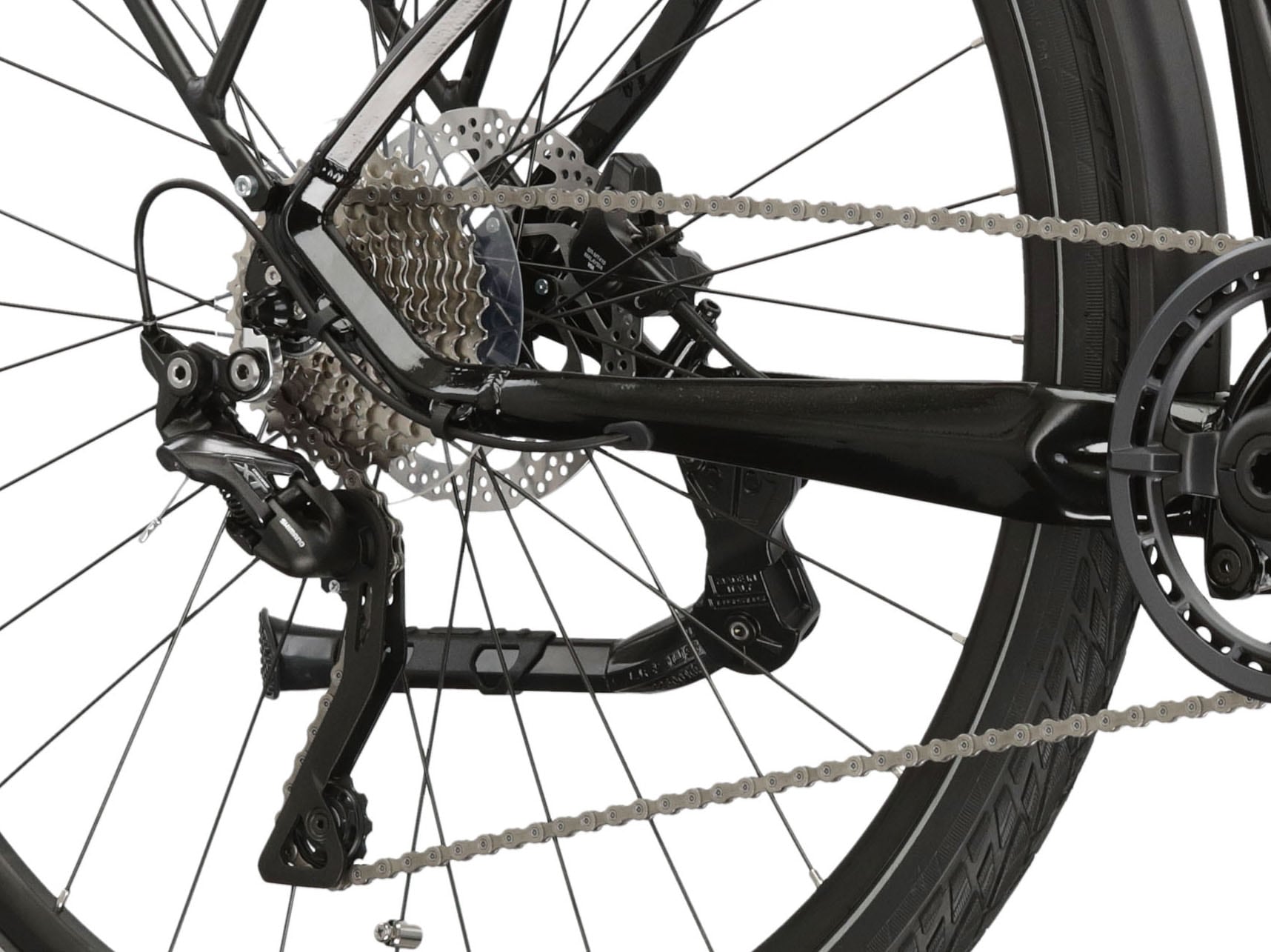 Kross E-Bike »E-Trekkingrad Trans Hybrid 6.0 28 Zoll schwarz«, 10 Gang, Shimano, DEORE XT T8000, Mittelmotor 250 W, Pedelec, Elektrofahrrad für Damen