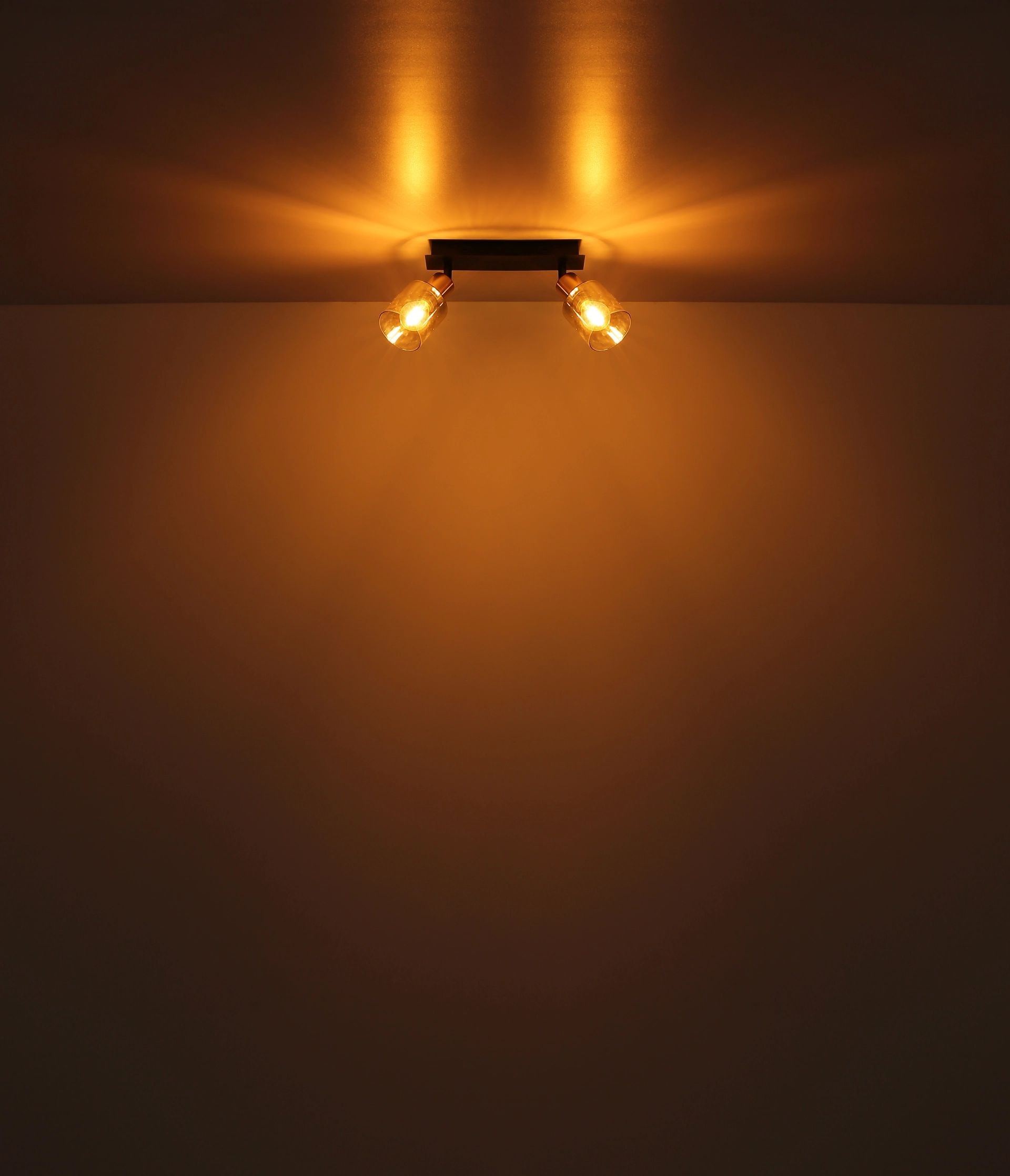 GLOBO LIGHTING Deckenstrahler »HOLLSY«, Leuchtmittel E14 | ohne Leuchtmittel, Glas rauchfarben, klar verlaufend