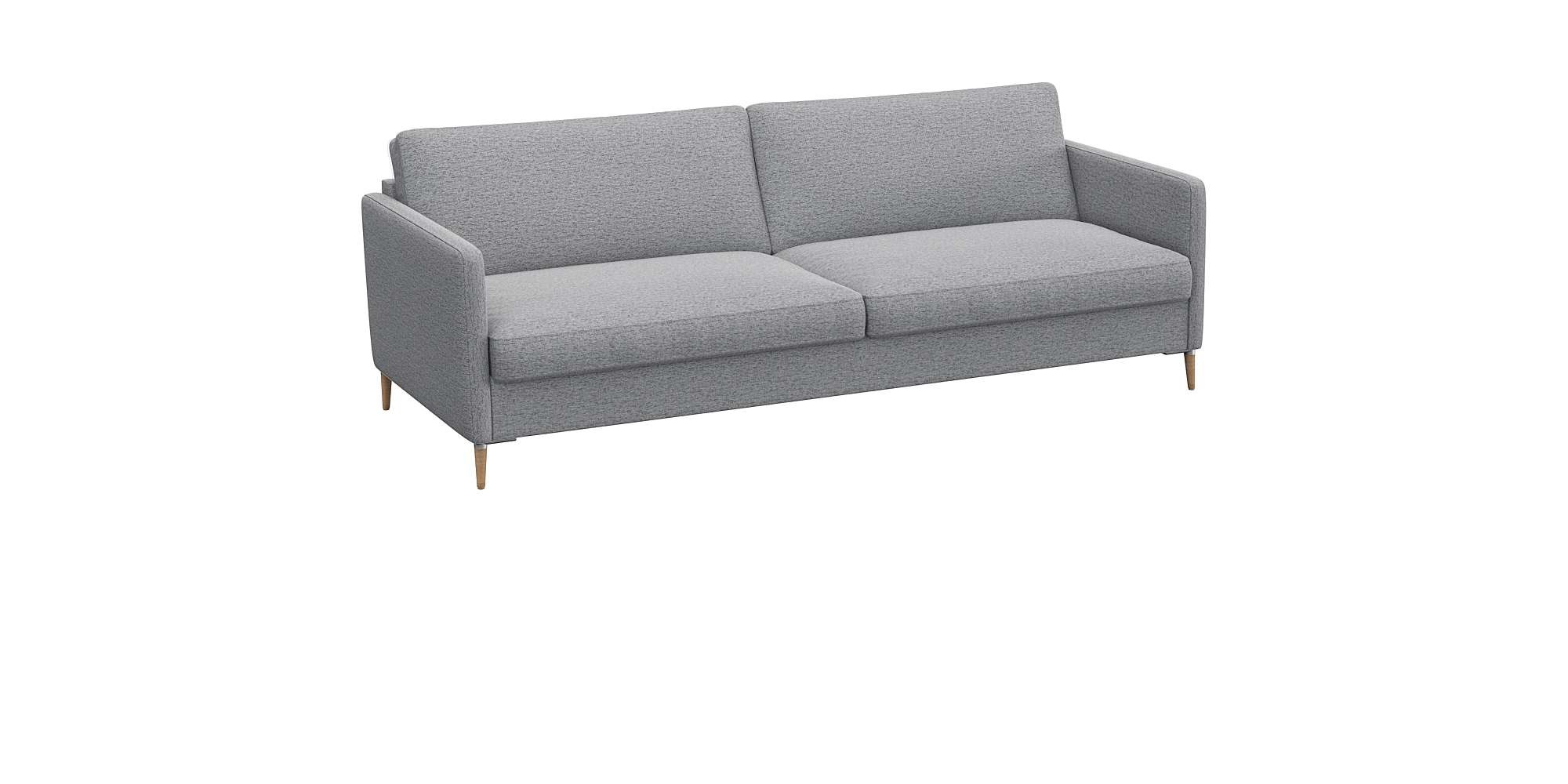 FLEXLUX 3-Sitzer »Fiore, super Sitzkomfort durch Kaltschaum im Sitz«, schmale Armlehnen, Füße Alu+ Eiche