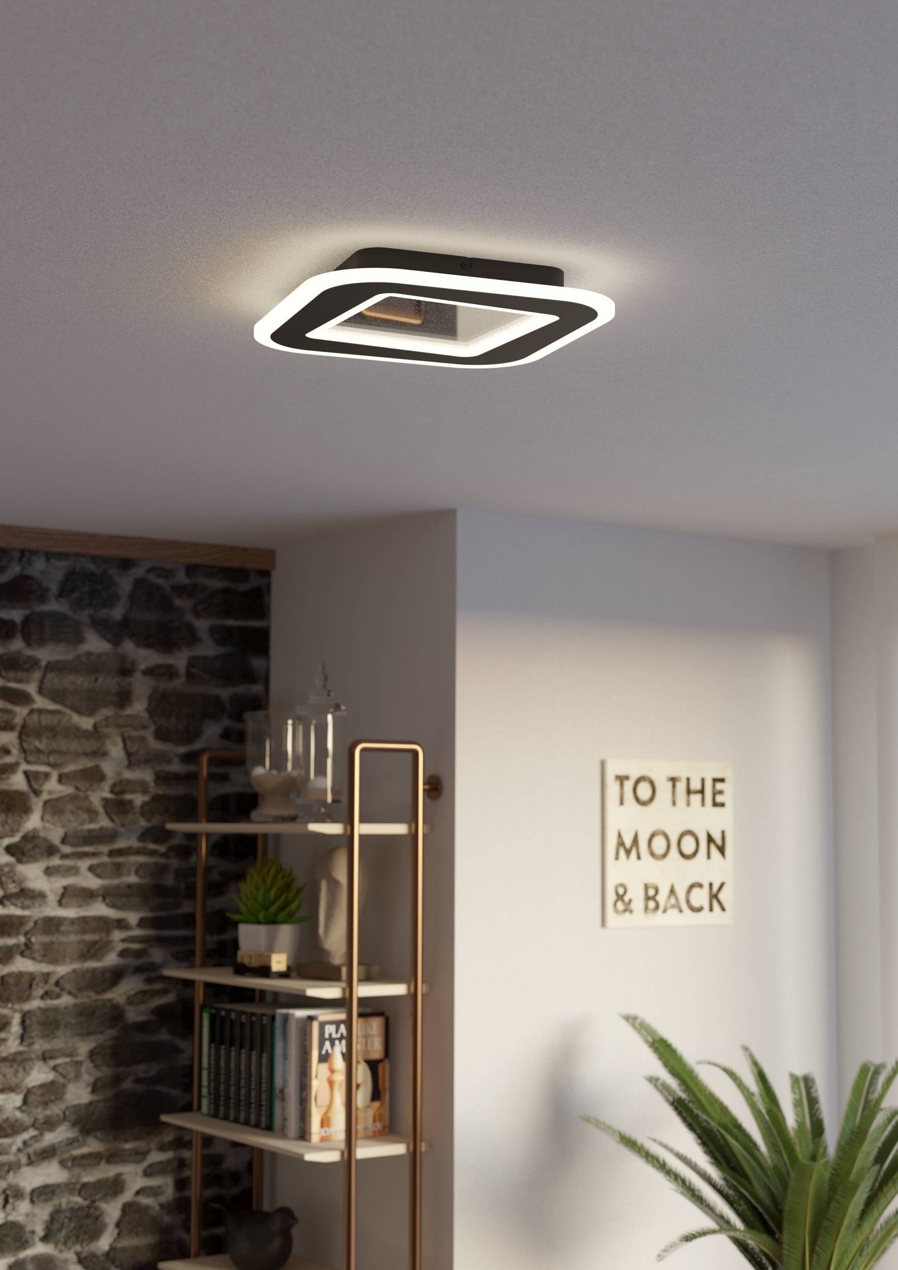 EGLO Deckenleuchte »Macchoni Deckenlampe, Kristall Deckenleuchte mit Fernbe günstig online kaufen