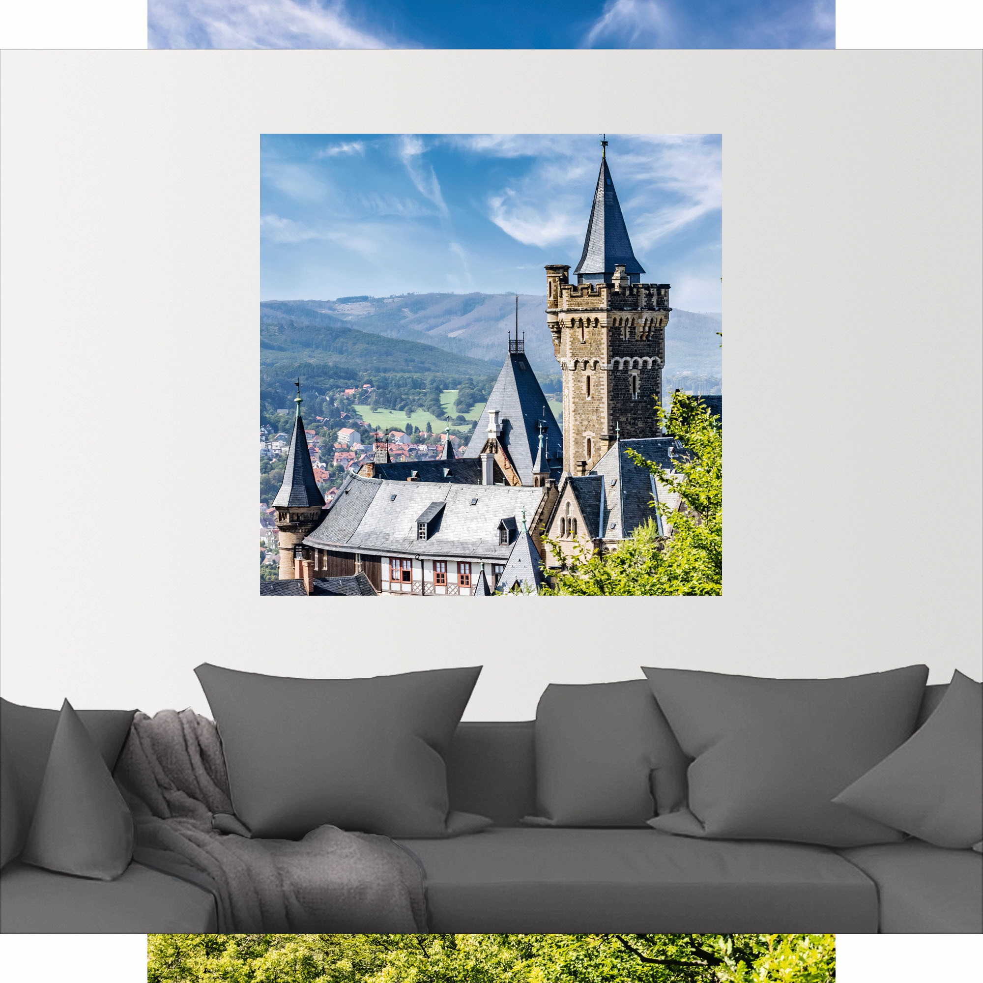 Artland Wandbild »Agnesberg das Schloss Wernigerode«, Deutschland, (1 St.), als Alubild, Leinwandbild, Wandaufkleber oder Poster in versch. Größen