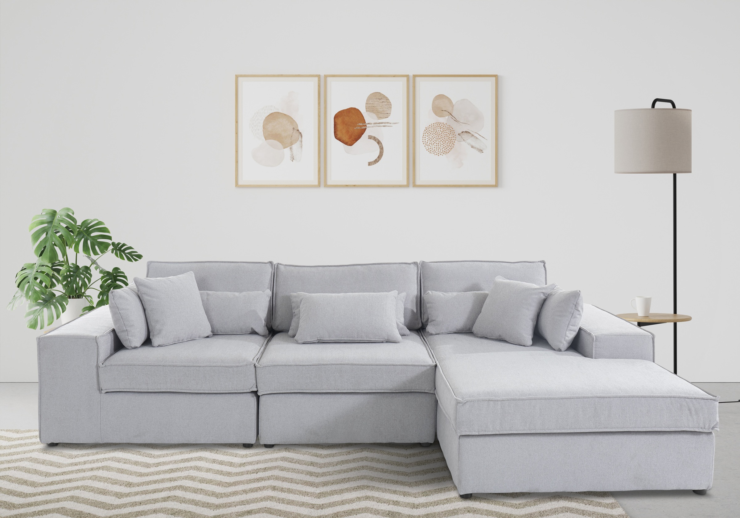 OTTO home Ecksofa »Florid L-Form« 3 Teile, bestehend aus Modulen, viele Bez günstig online kaufen
