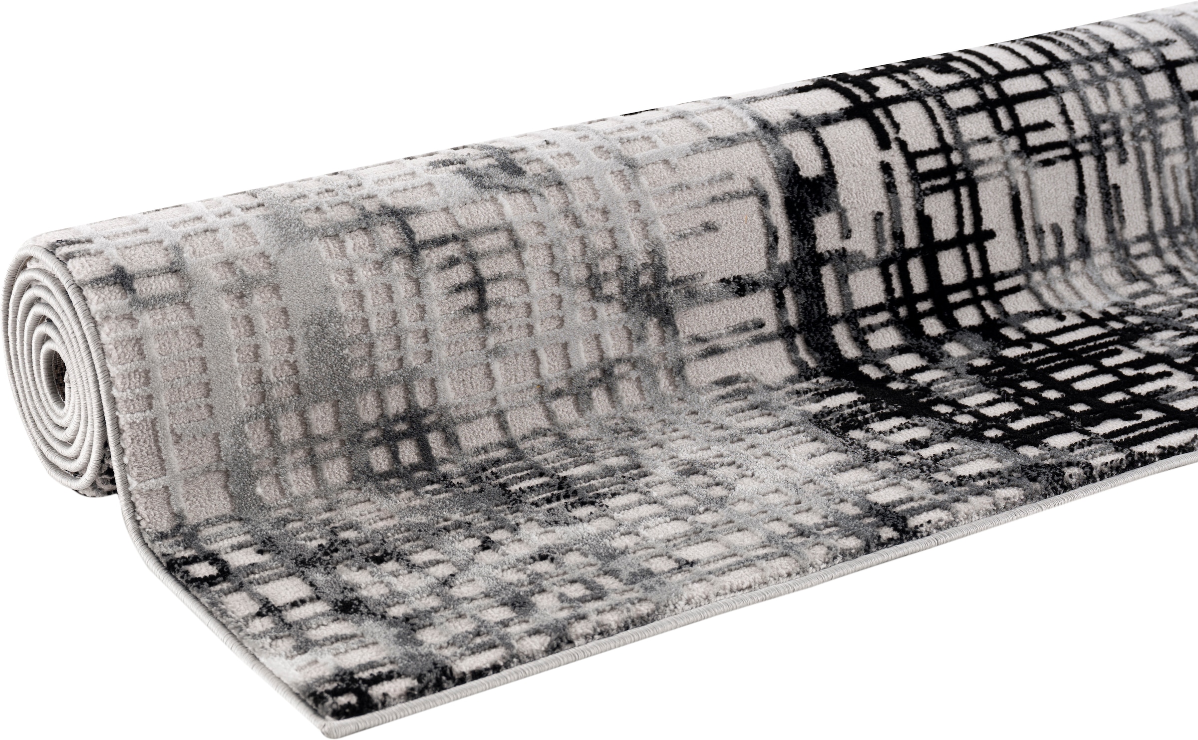 my home Teppich »Cansu« rechteckig 12 mm Höhe Vintage, dezenter Glanz, Hoch-Tief-Struktur, Schrumpf Carving-Effekt